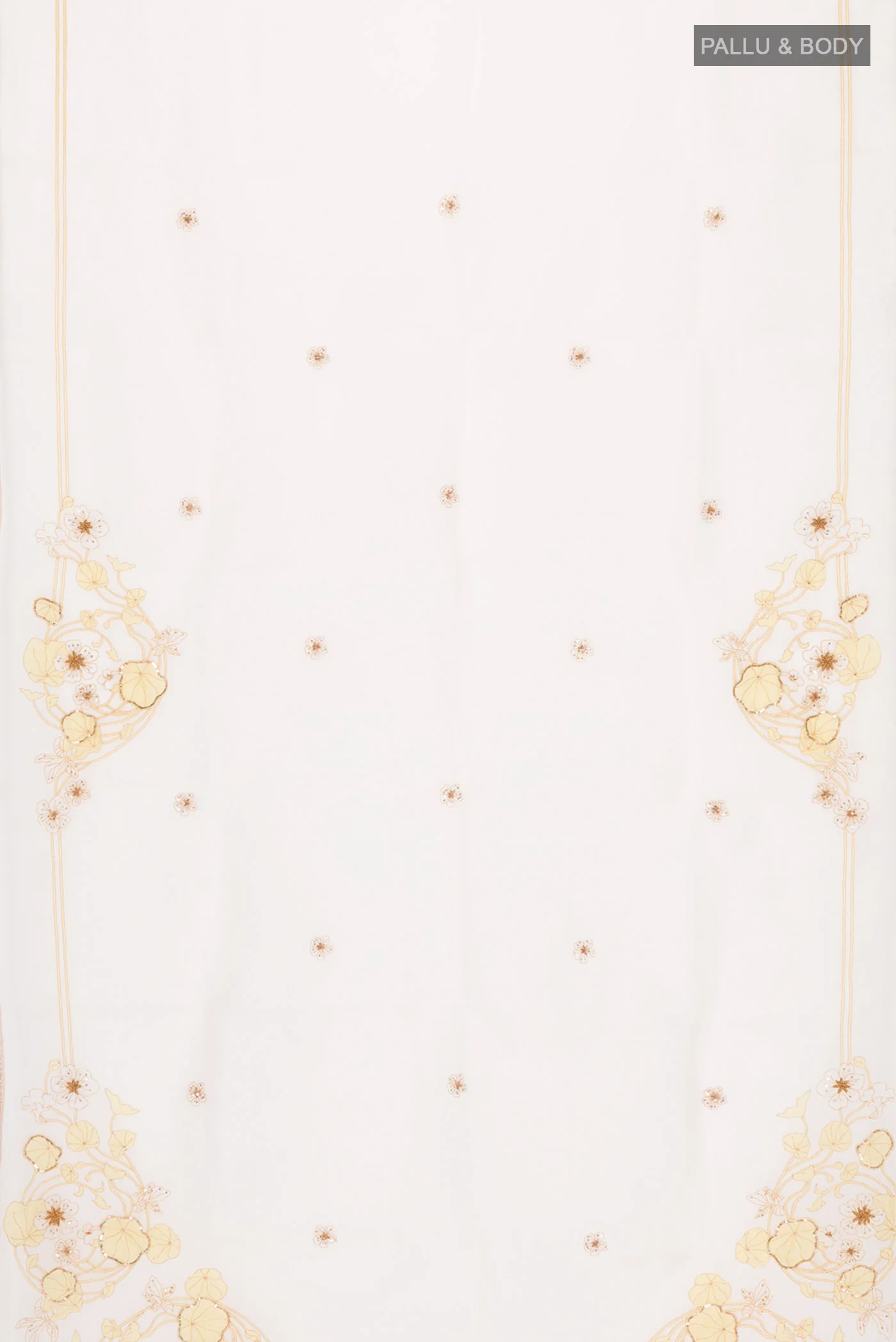 Aboli-Cream Organza Silk Saree - Image 3