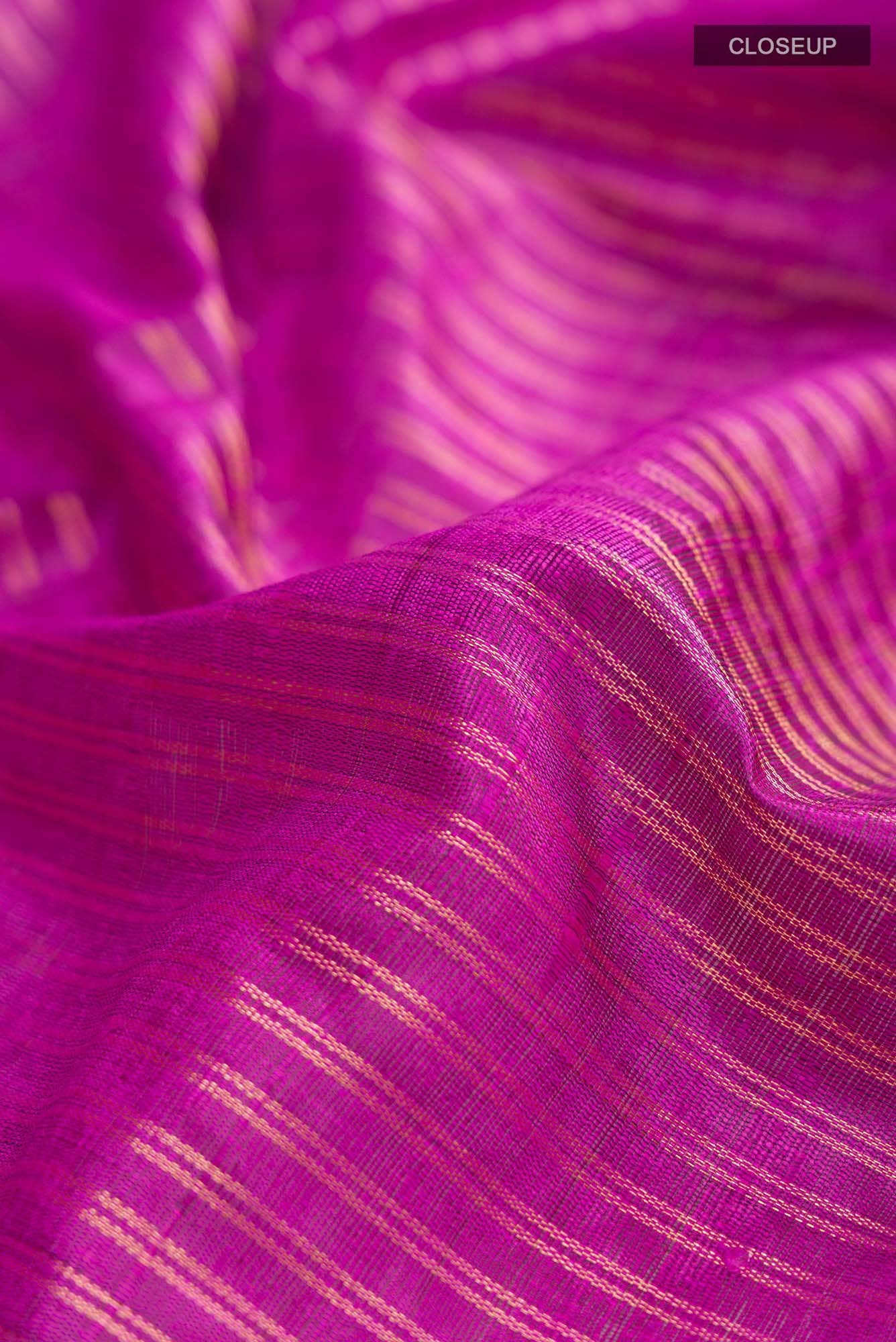 Akira-Dark Pink Bhagalpuri Tussar Silk Saree - Image 3