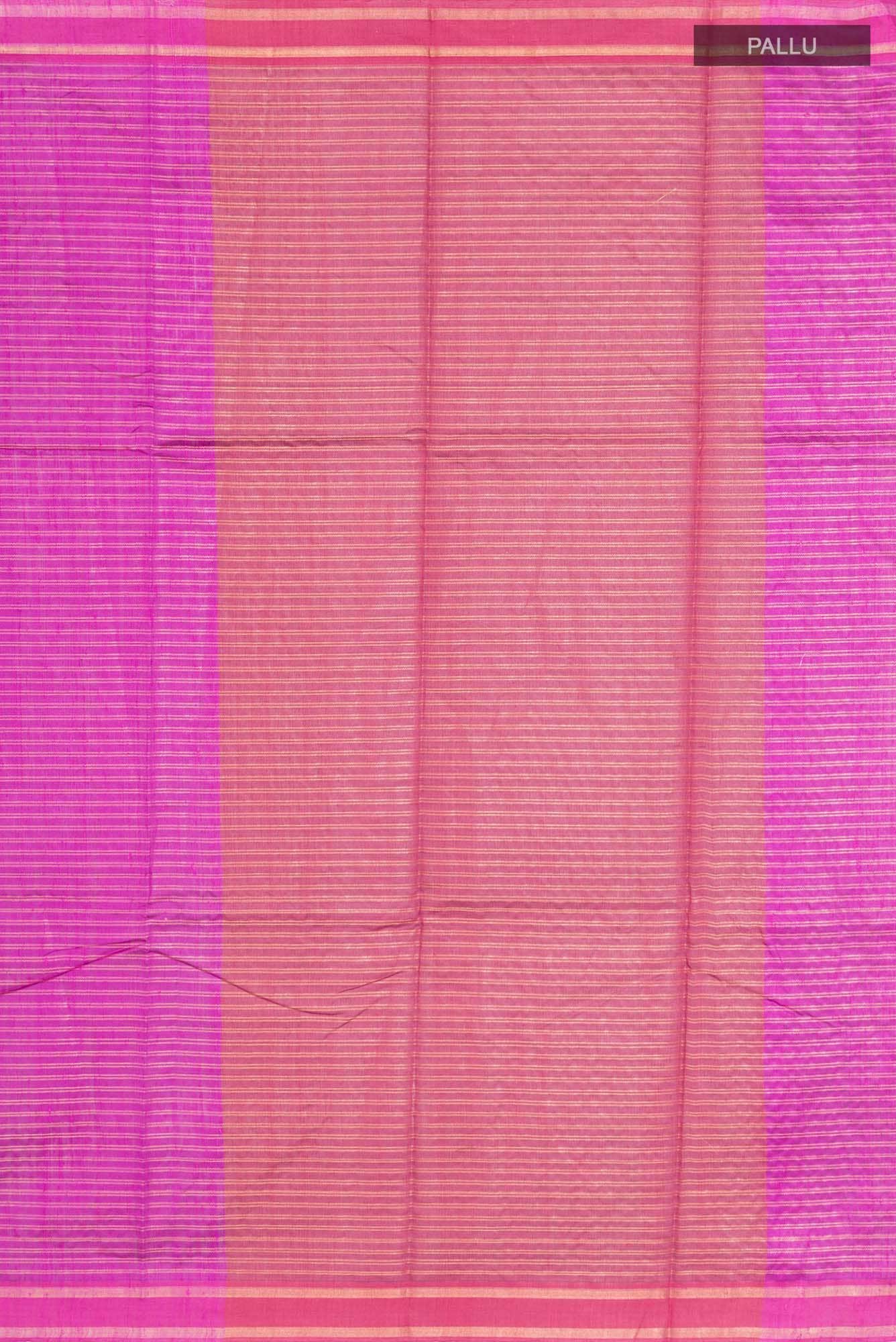 Akira-Dark Pink Bhagalpuri Tussar Silk Saree - Image 5