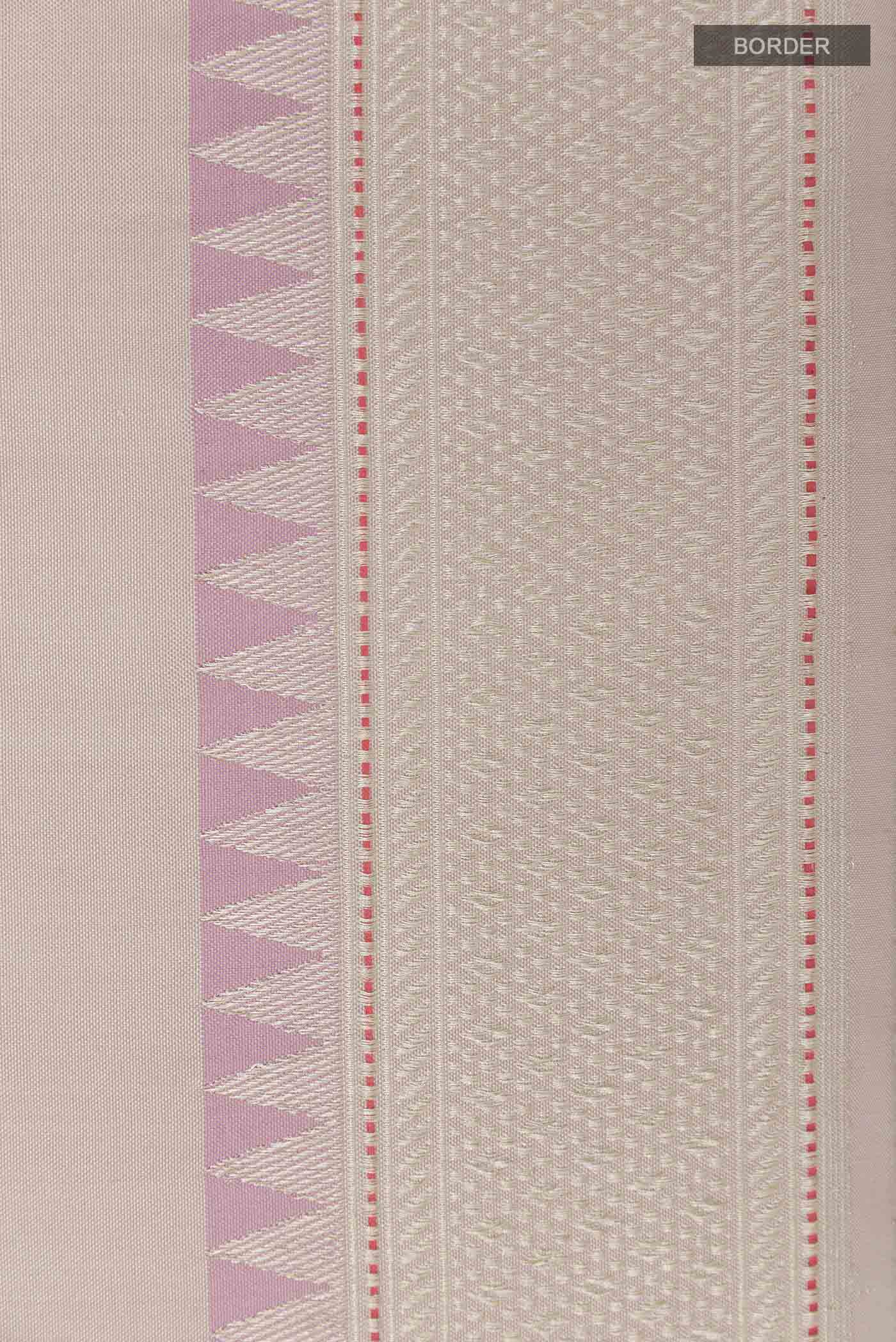 Beige Banarasi Saree - Image 3