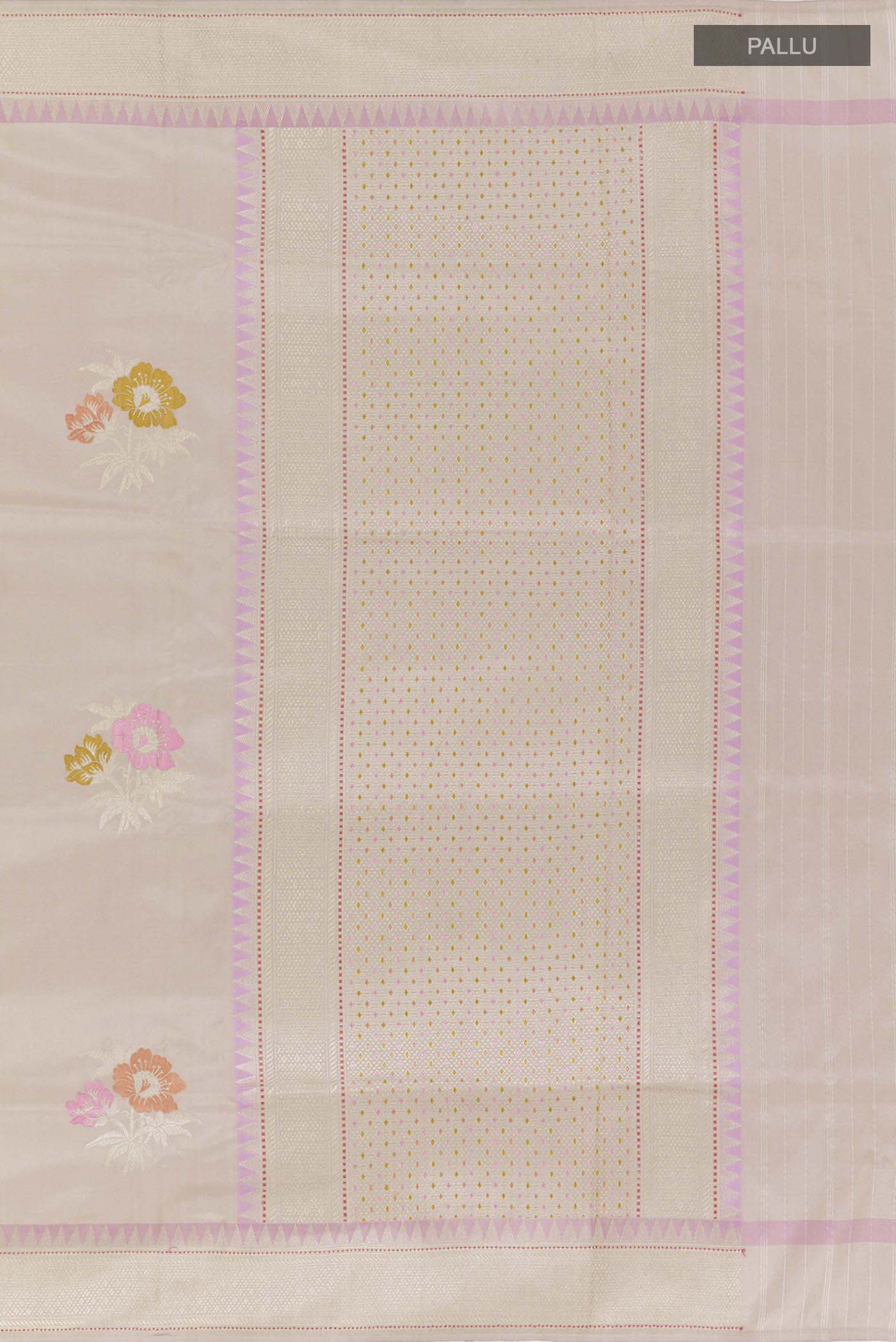 Beige Banarasi Saree - Image 7