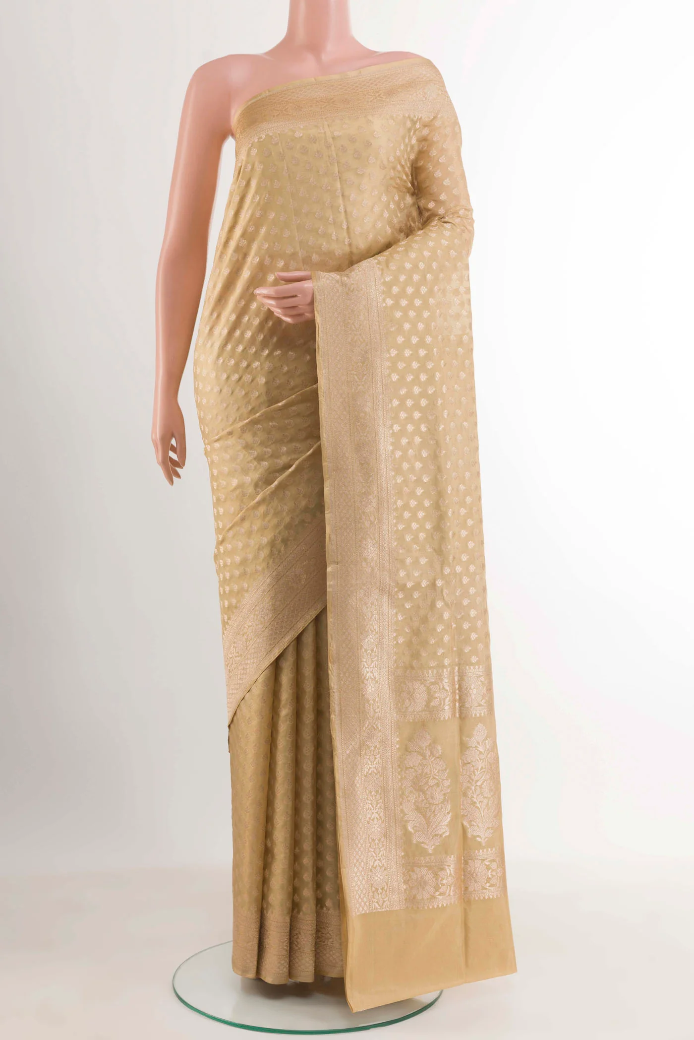 Gold Banarasi Silk Saree