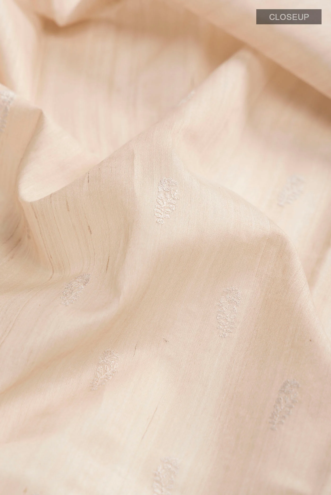 Beige Bhagalpuri Tussar Silk Saree - Image 2
