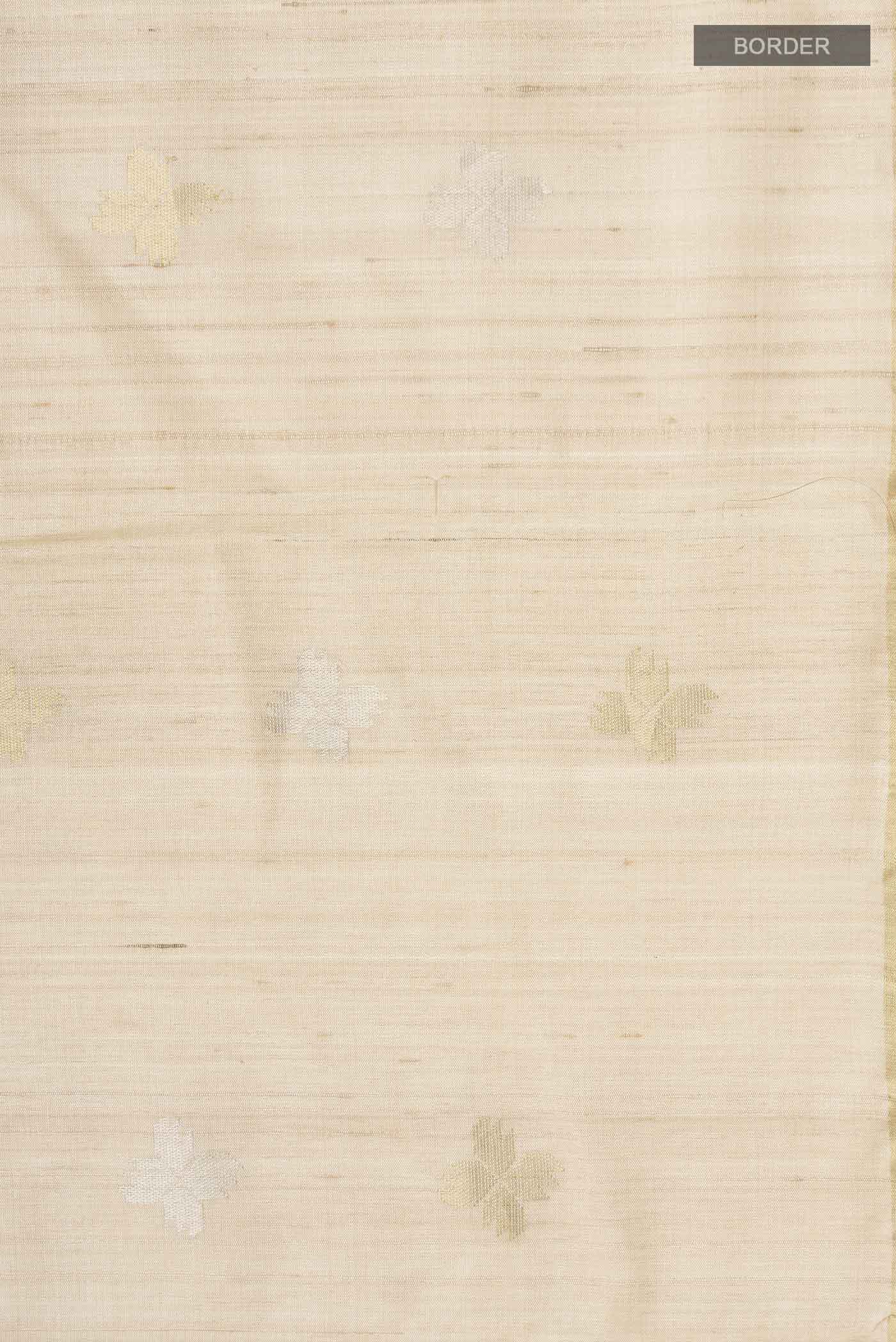 Beige Bhagalpuri Tussar Silk Saree - Image 3