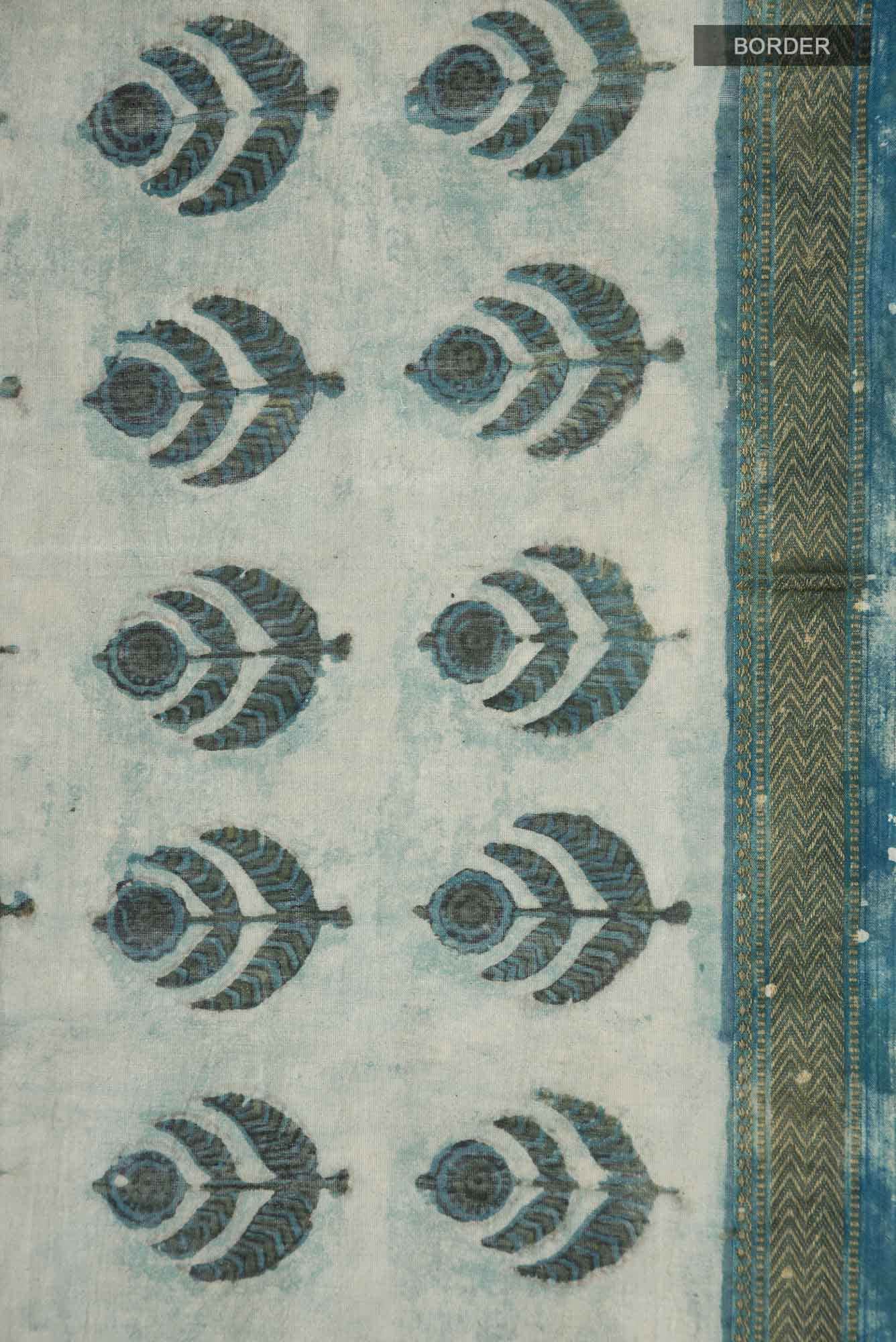Beige Bhagalpuri Tussar Silk Saree - Image 4
