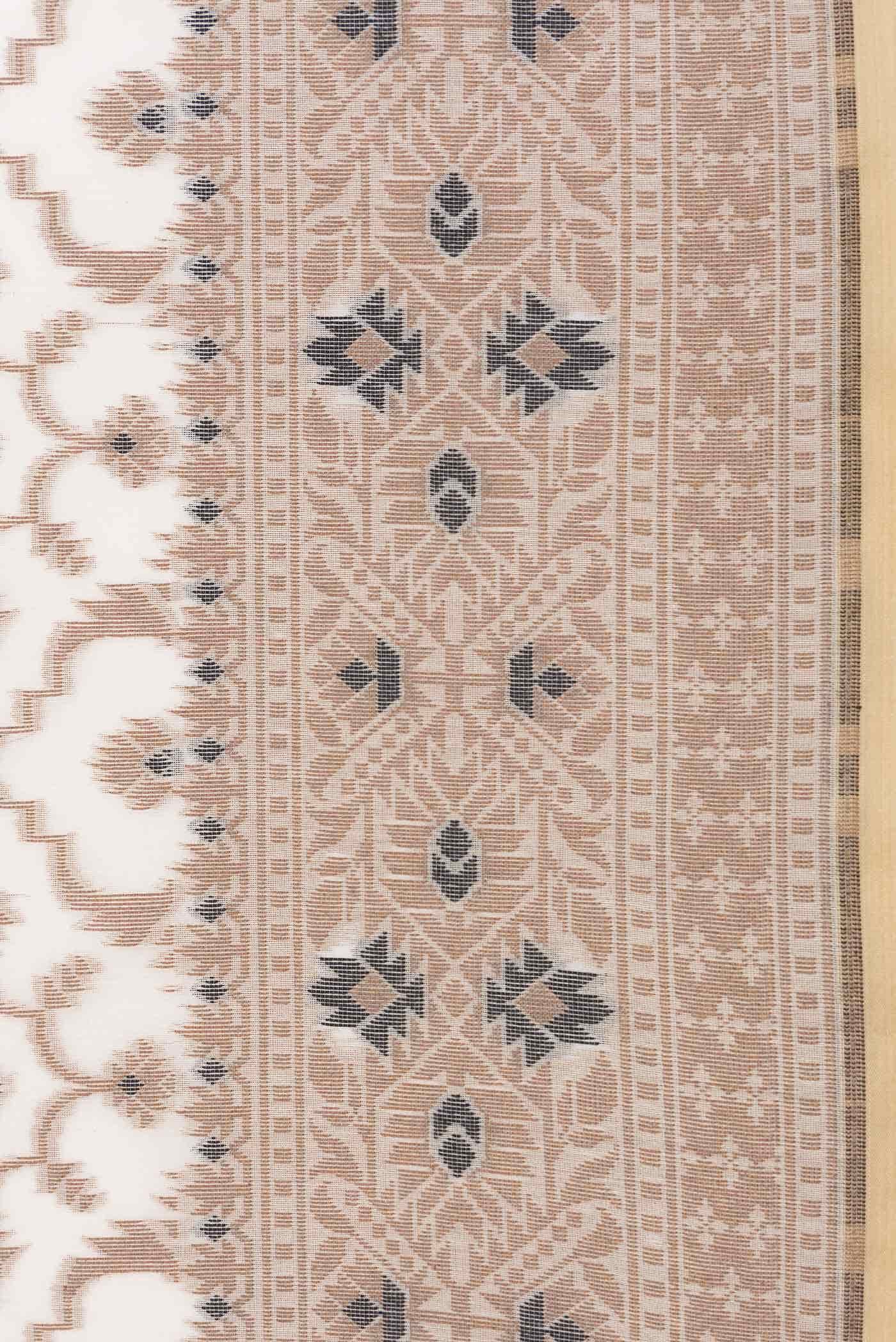 Beige Dual Tone Chanderi Silk Saree - Image 3