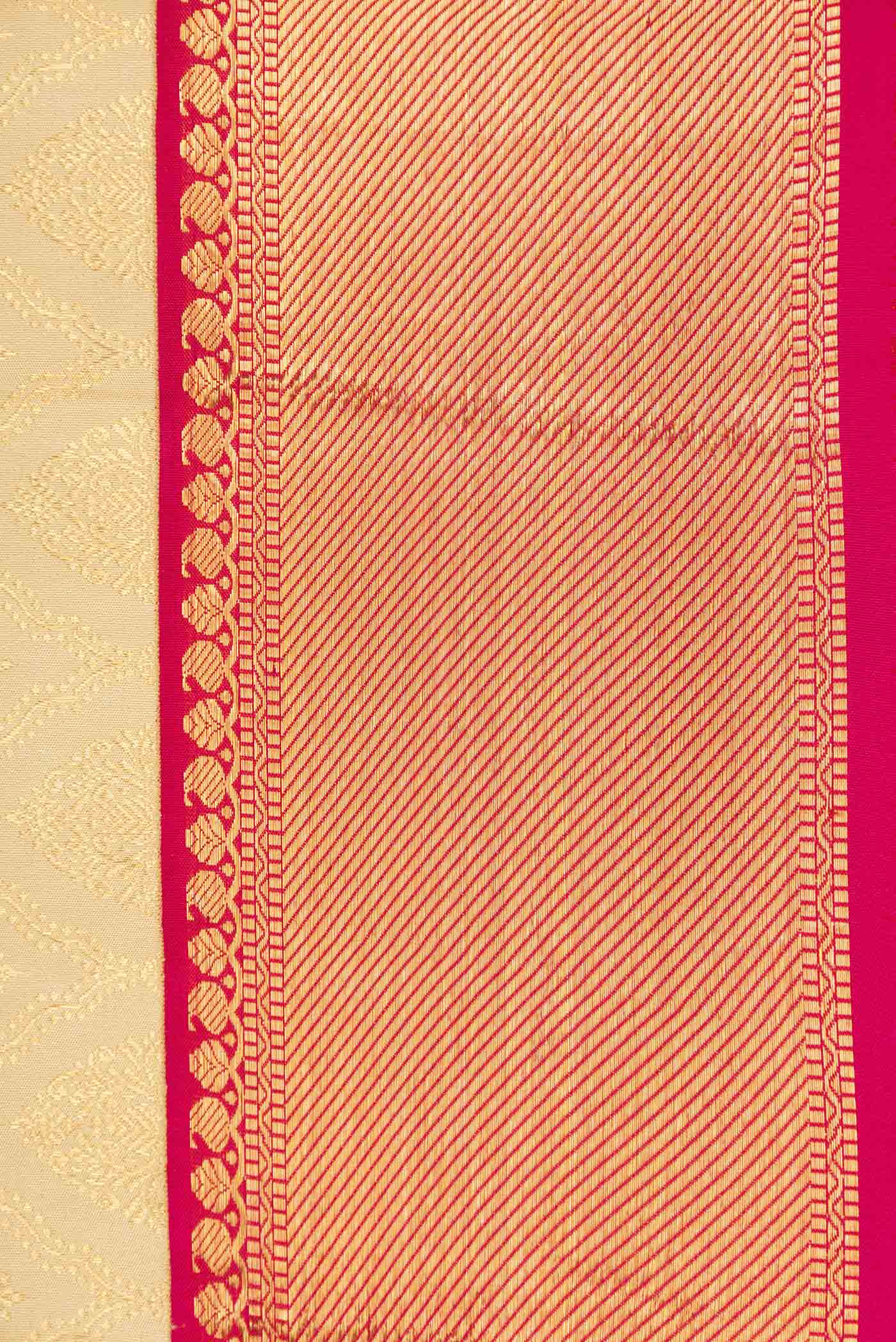 Beige Dual Tone Kanjivaram Saree - Image 3