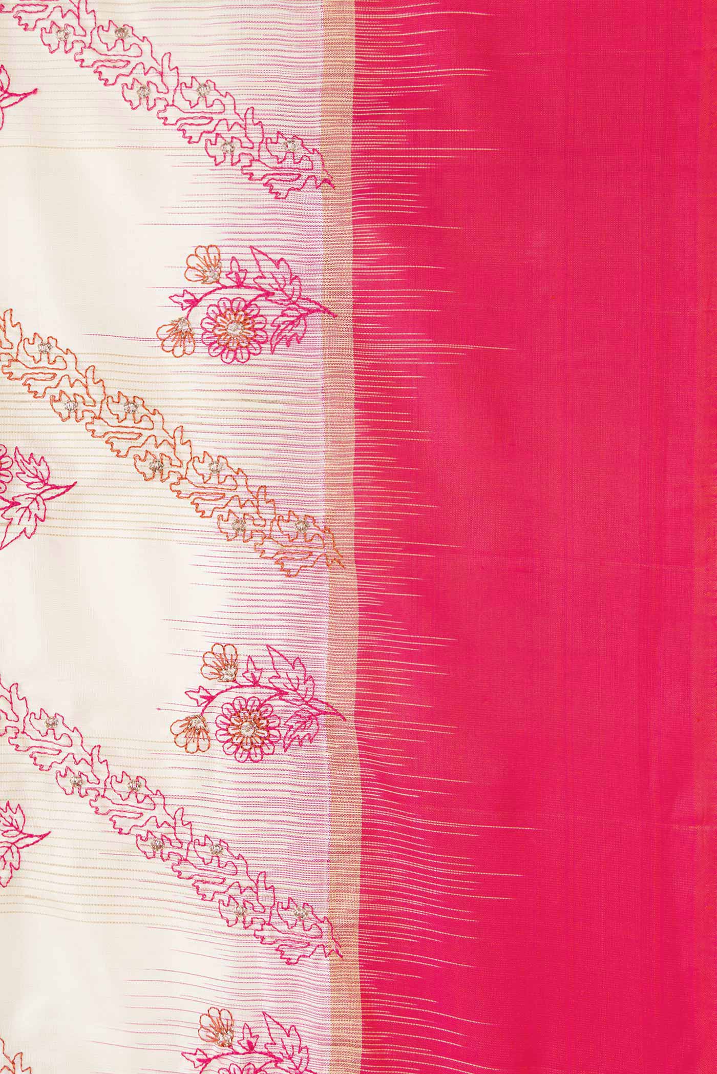 Off White Soft Silk Saree - Image 3