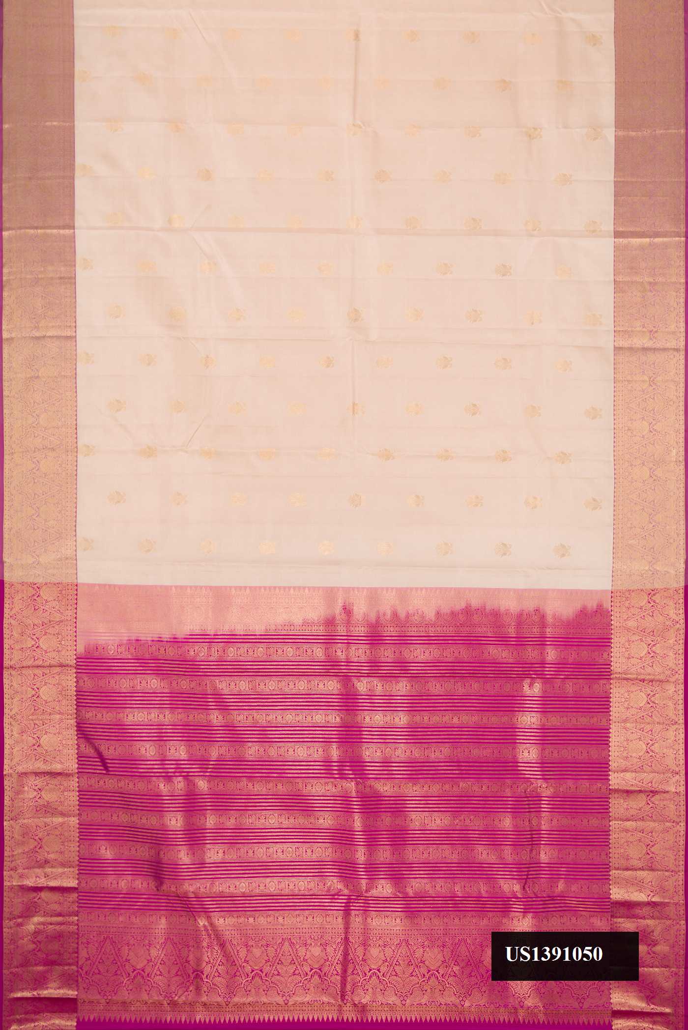 Beige Dual Tone Kanchipuram Silk Saree