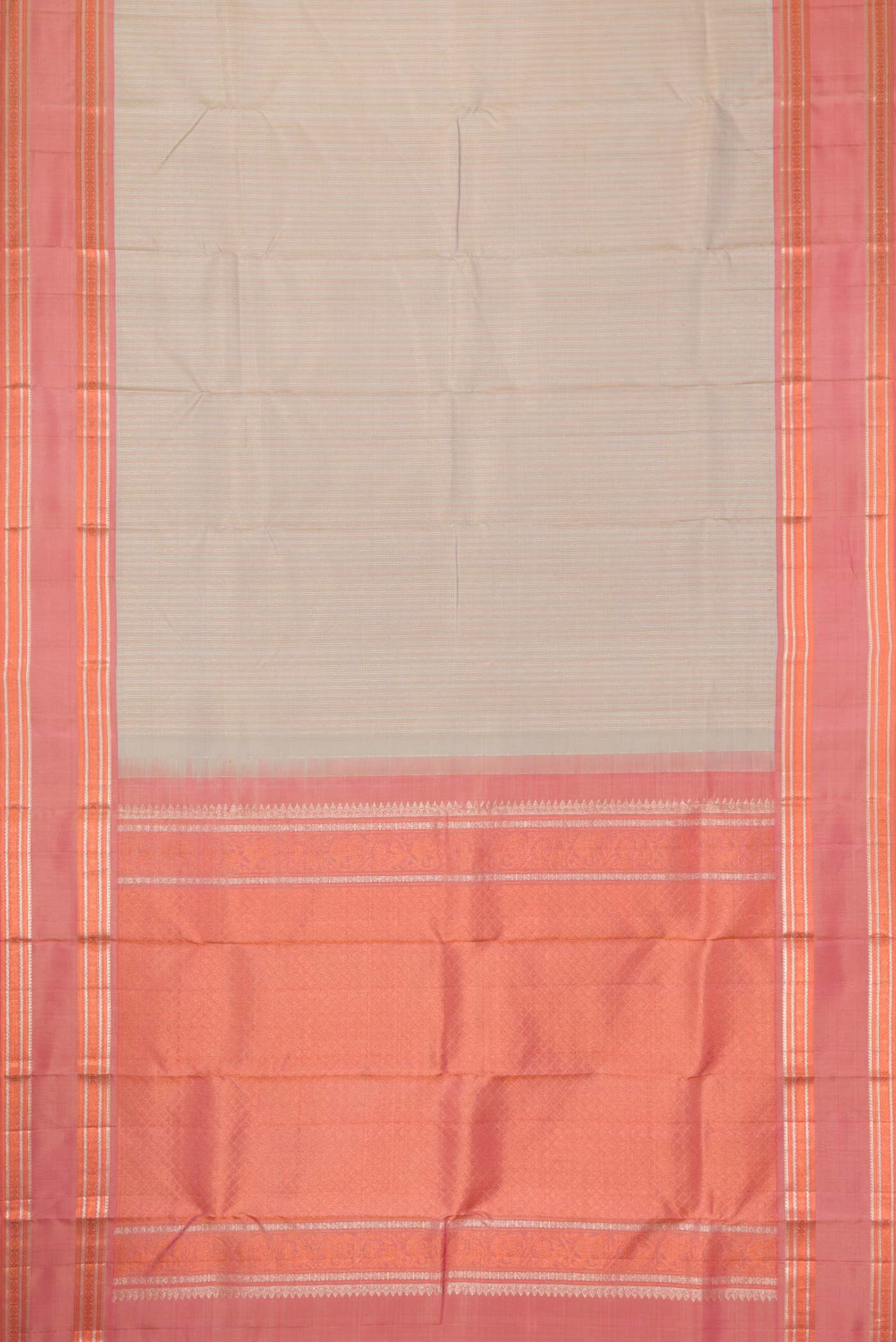 Beige Kanchipuram Silk Saree - Image 6