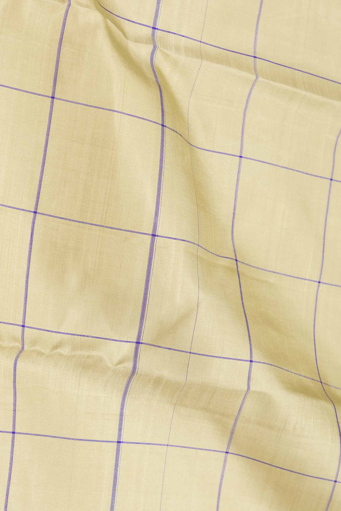 Beige Dual Tone Kanjivaram Saree - Image 2