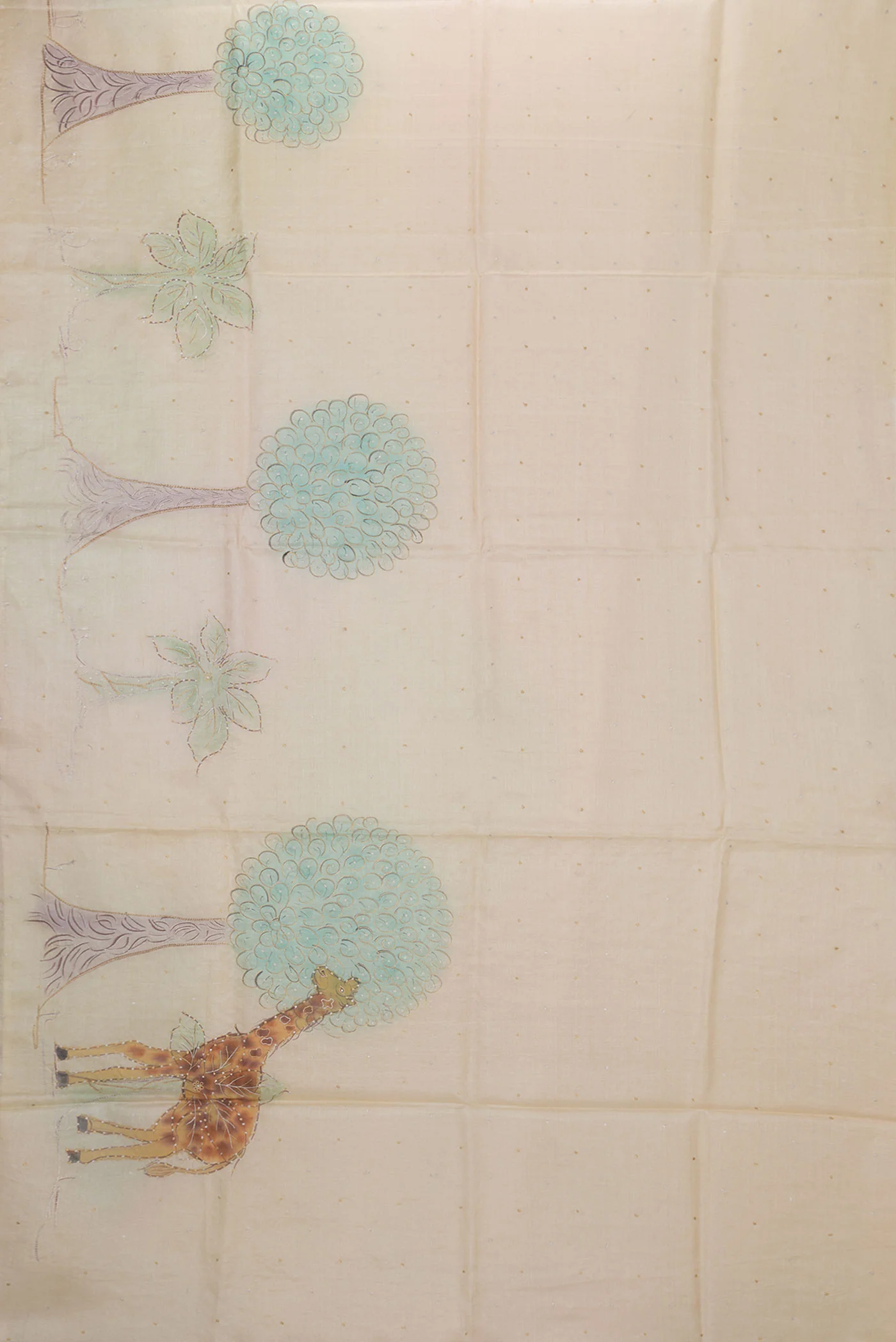 Beige Dual Tone Tussar Saree - Image 6