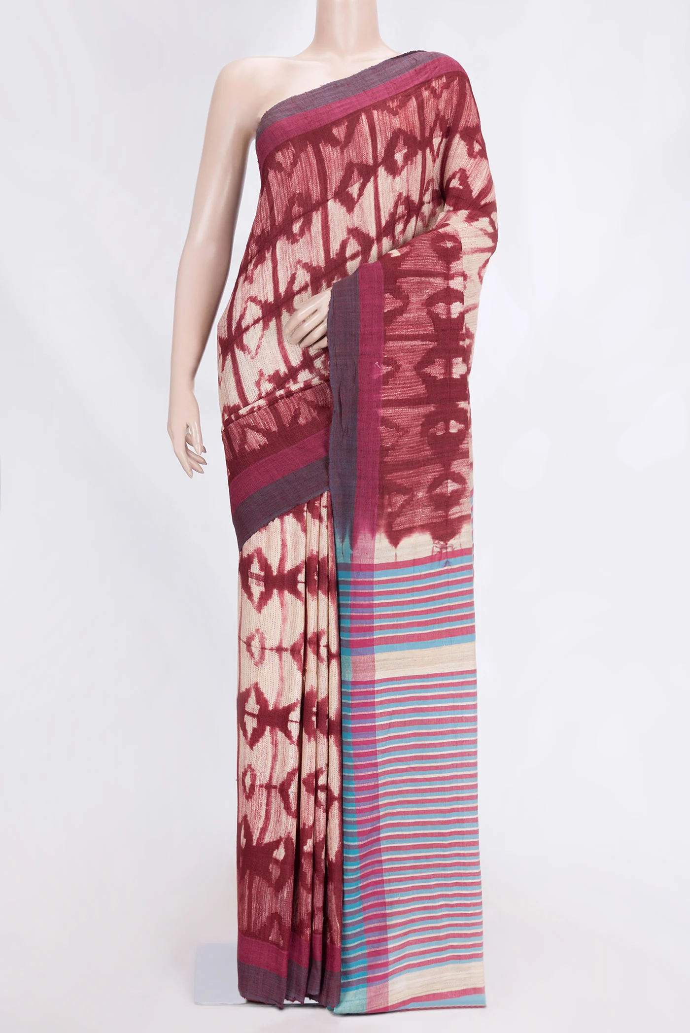 Multi Color Tussar Silk Saree