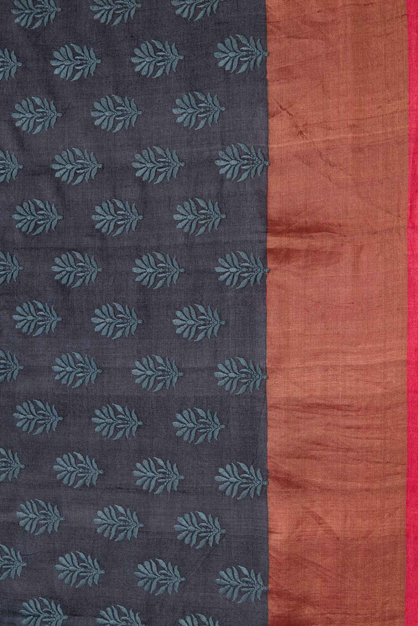 Beige Dual Tone Tussar Silk Saree - Image 3