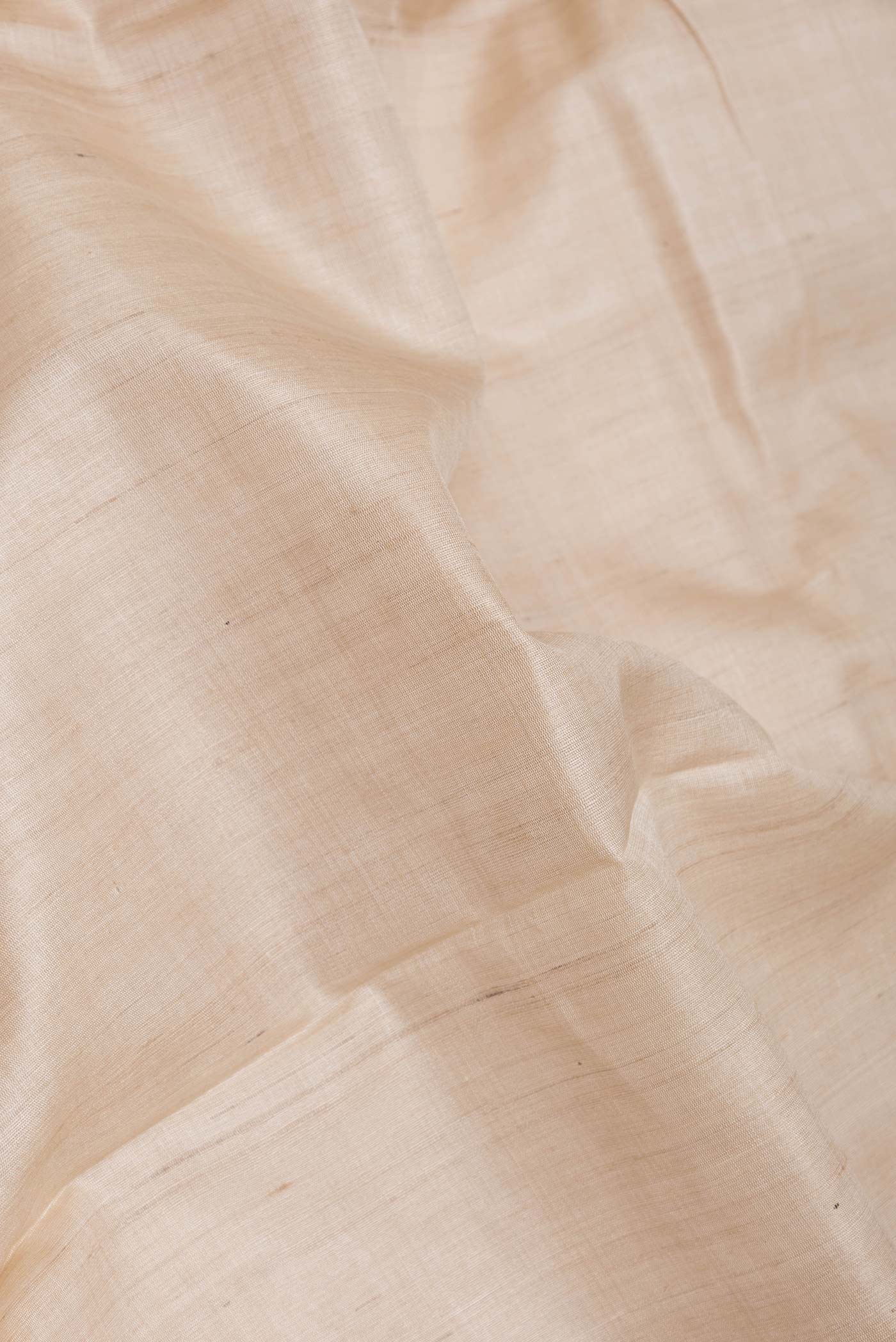 Beige Dual Tone Tussar Silk Saree - Image 2