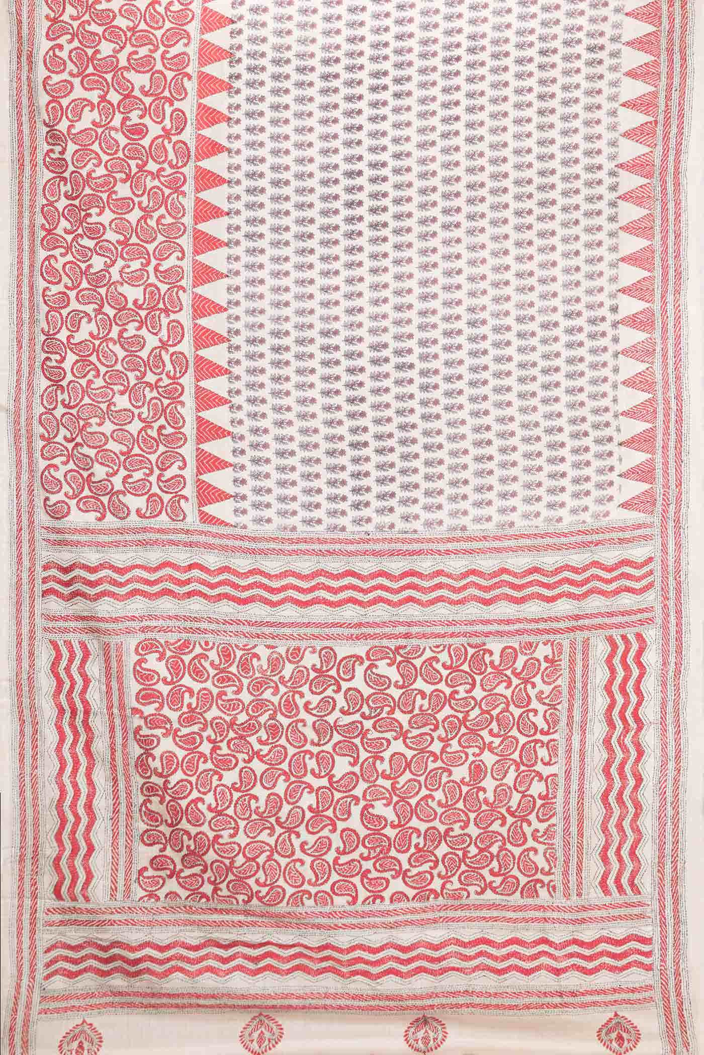 Beige Dual Tone Tussar Silk Saree - Image 4