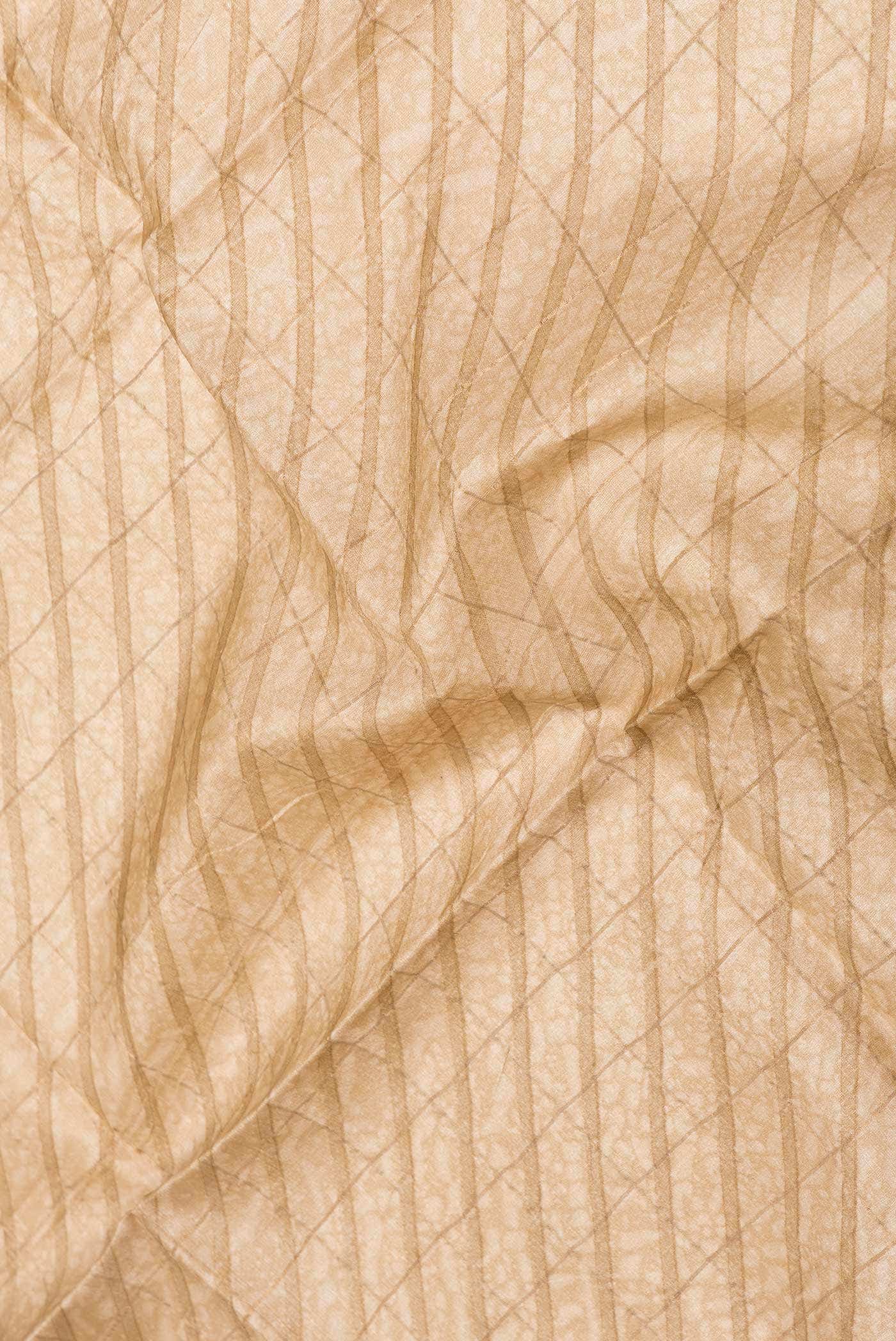 Beige Dual Tone Tussar Silk Saree - Image 2