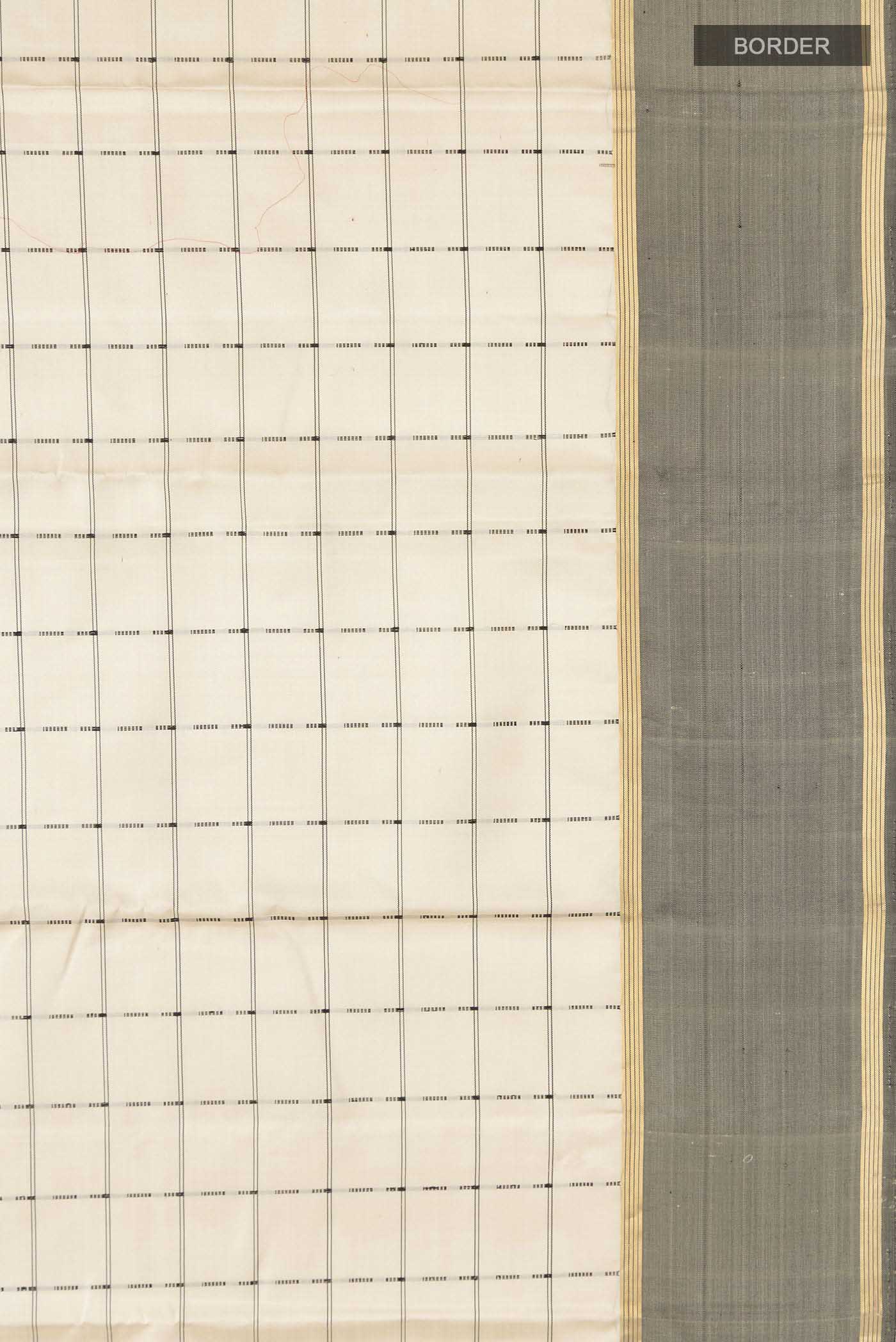 Beige Kanchipuram Silk Saree - Image 3