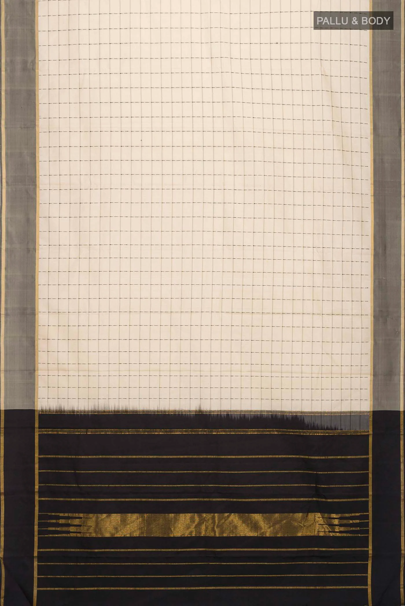 Beige Kanchipuram Silk Saree - Image 6