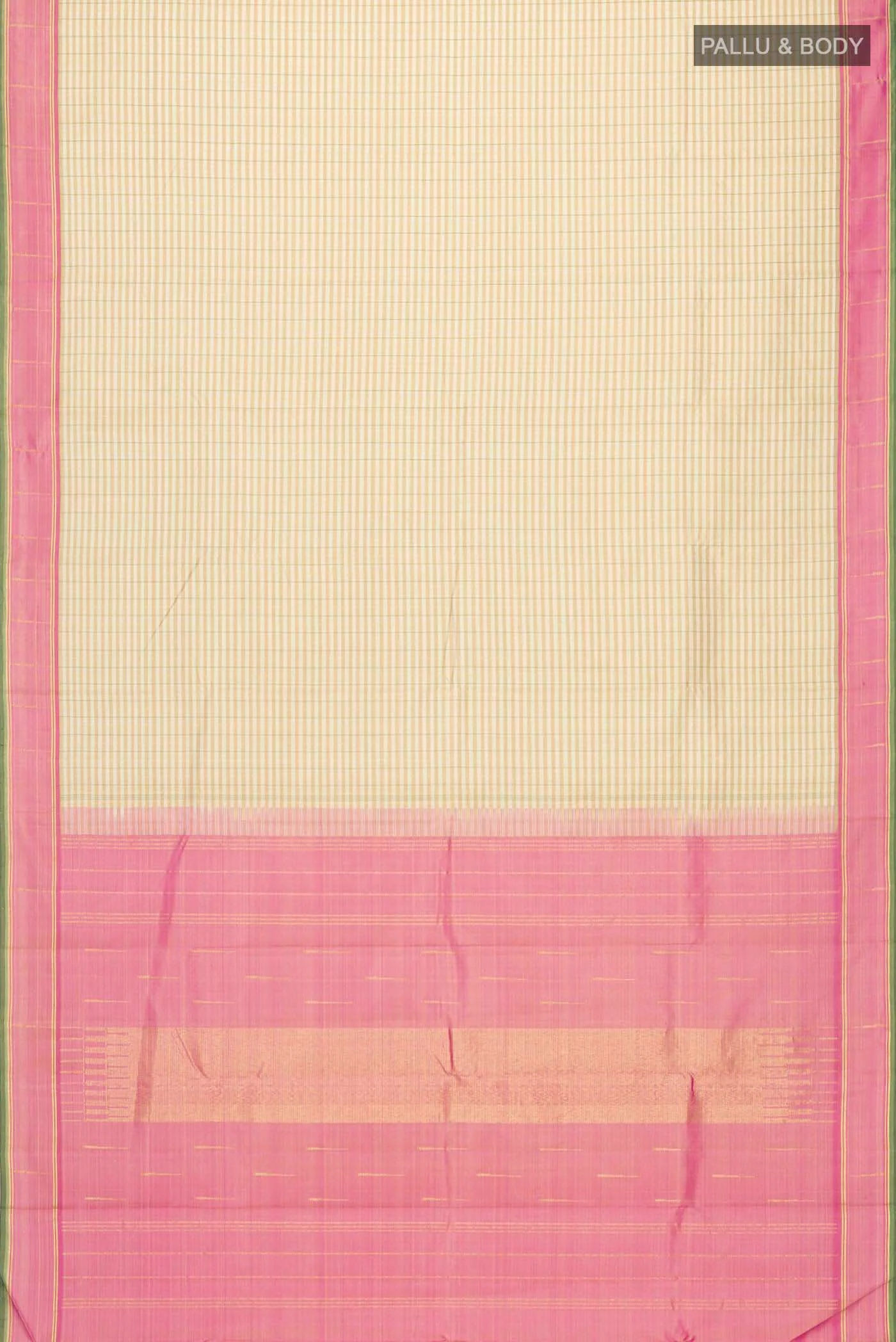 Beige Kanchipuram Silk Saree - Image 6