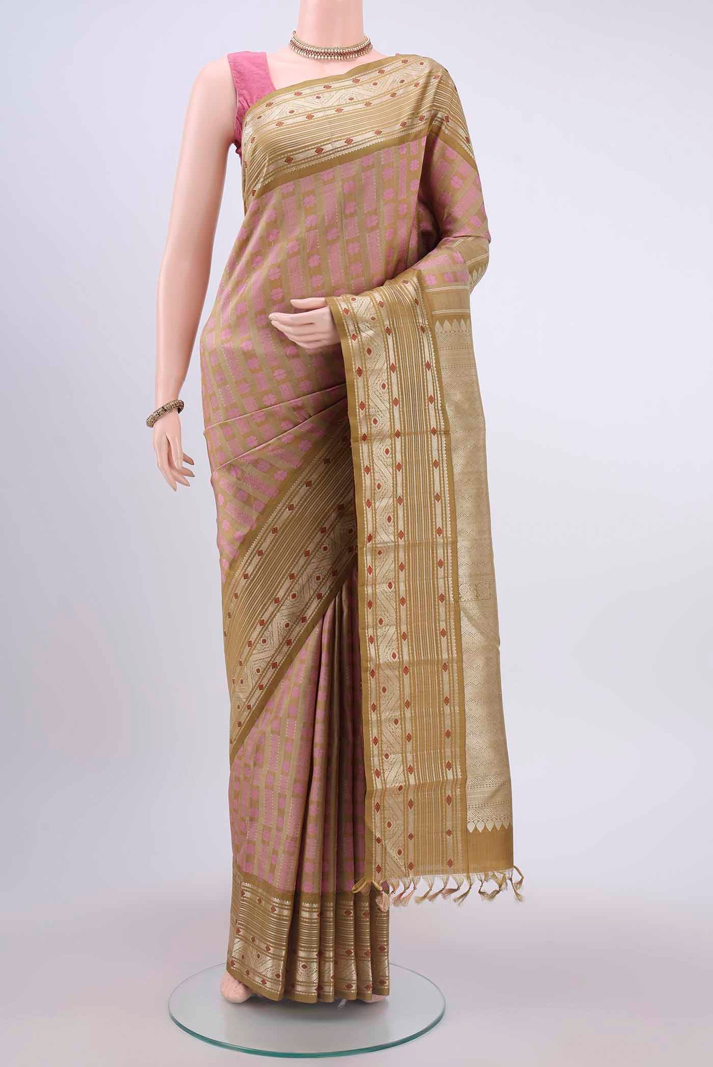 Multi Color Kanjivaram Silk Saree