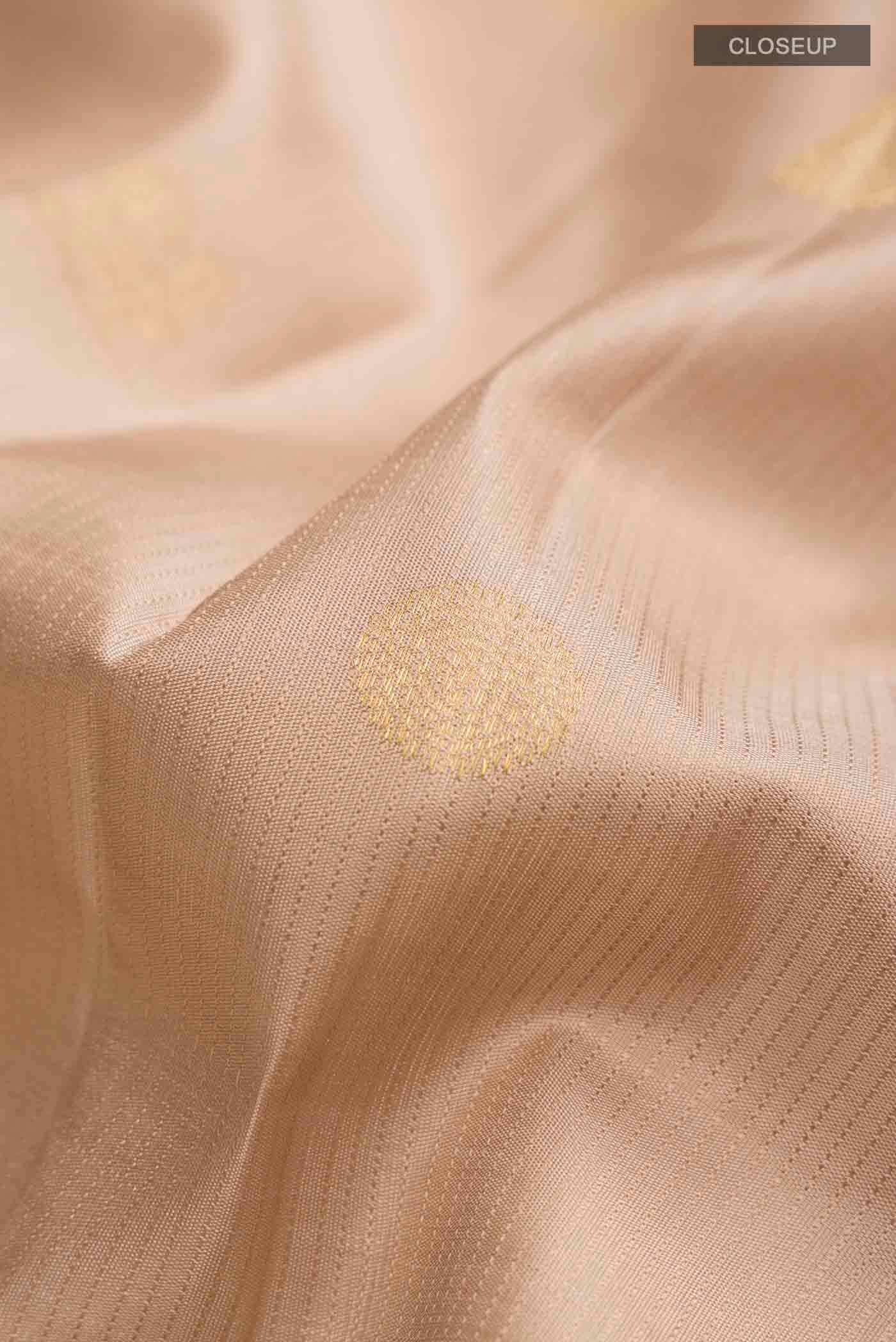 Beige Kanchipuram Silk Saree - Image 2