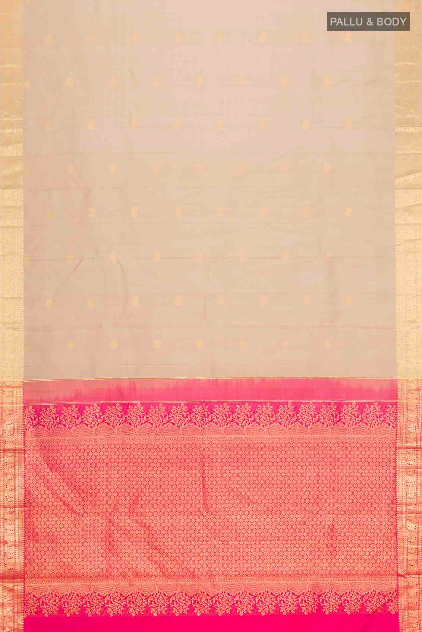 Beige Kanchipuram Silk Saree - Image 6