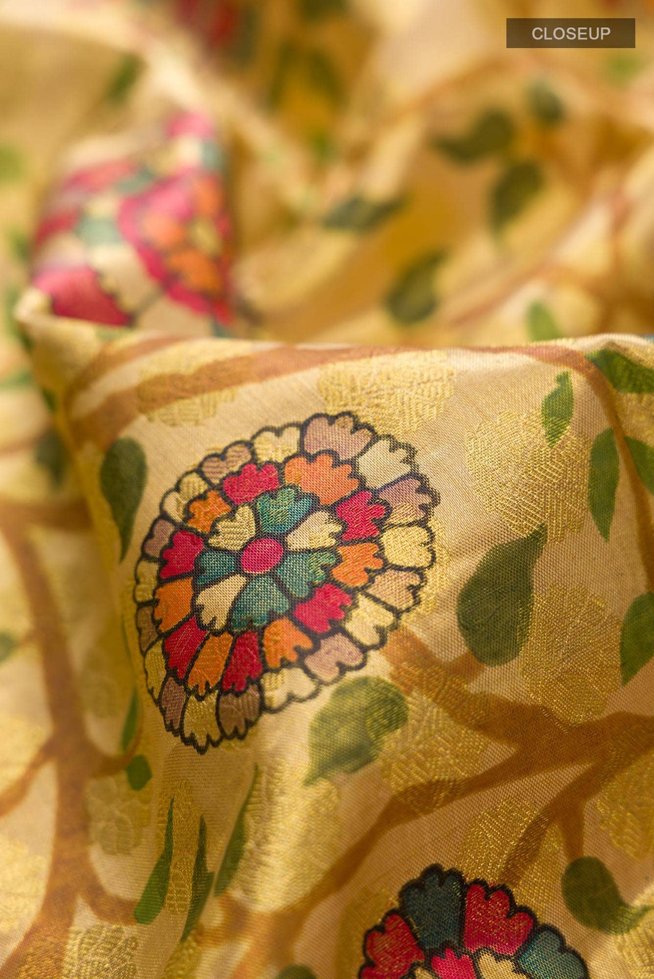 Beige Kanjivaram Silk Saree - Image 3