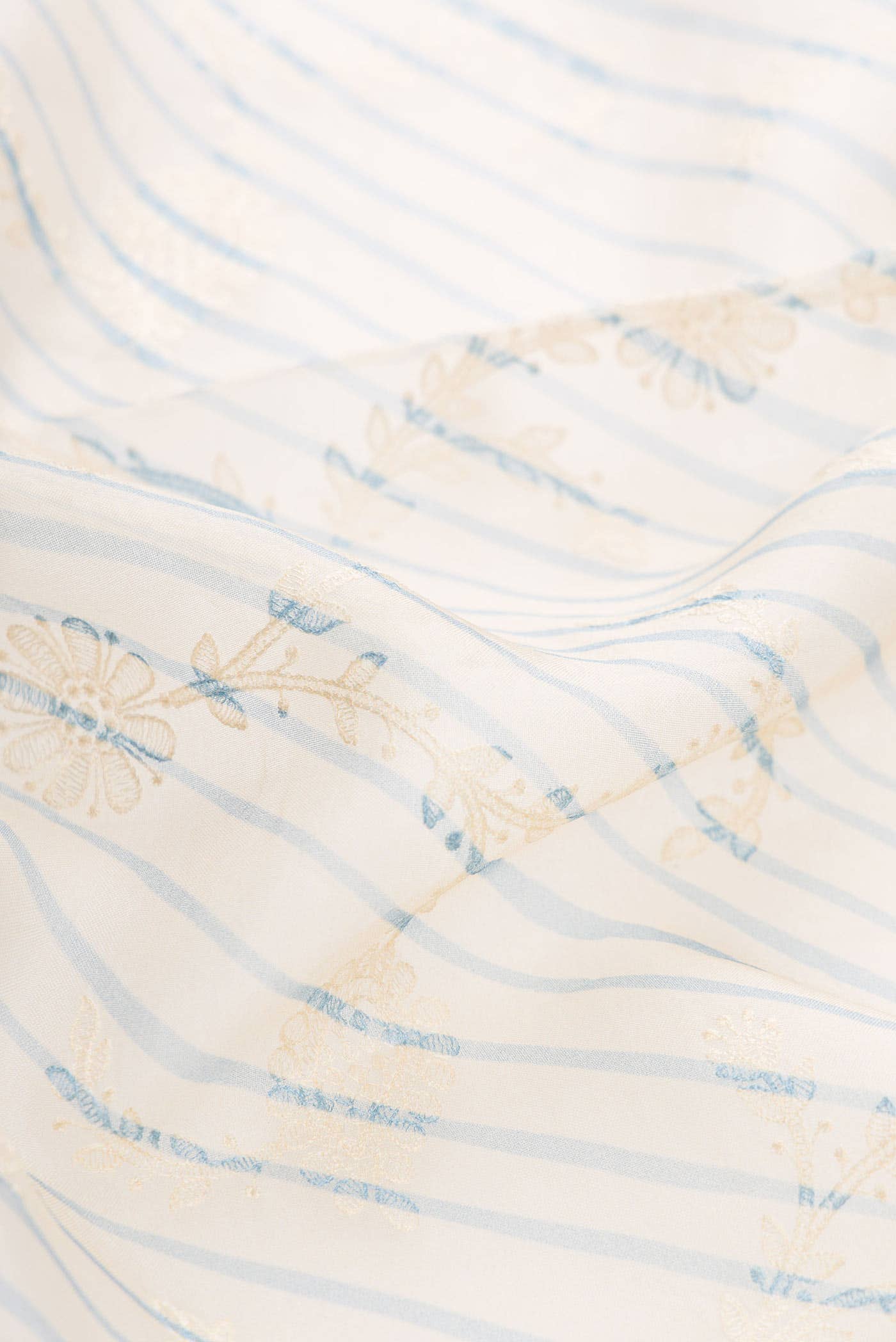 Beige Organza Silk Saree - Image 2