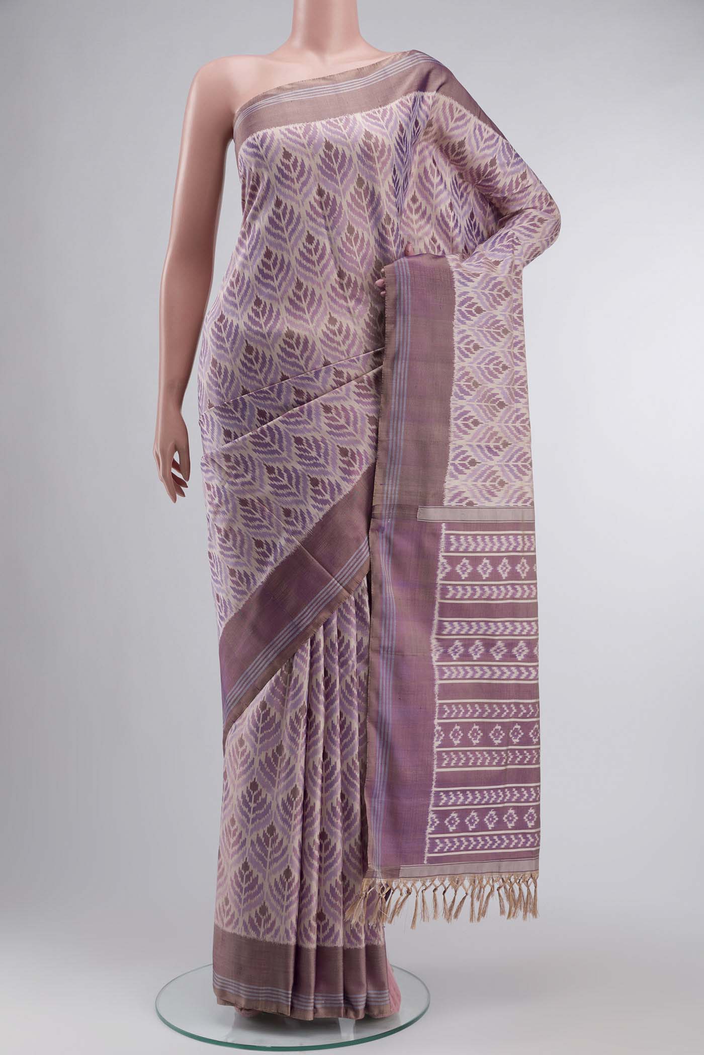 Beige Rajkot Patola Silk Saree