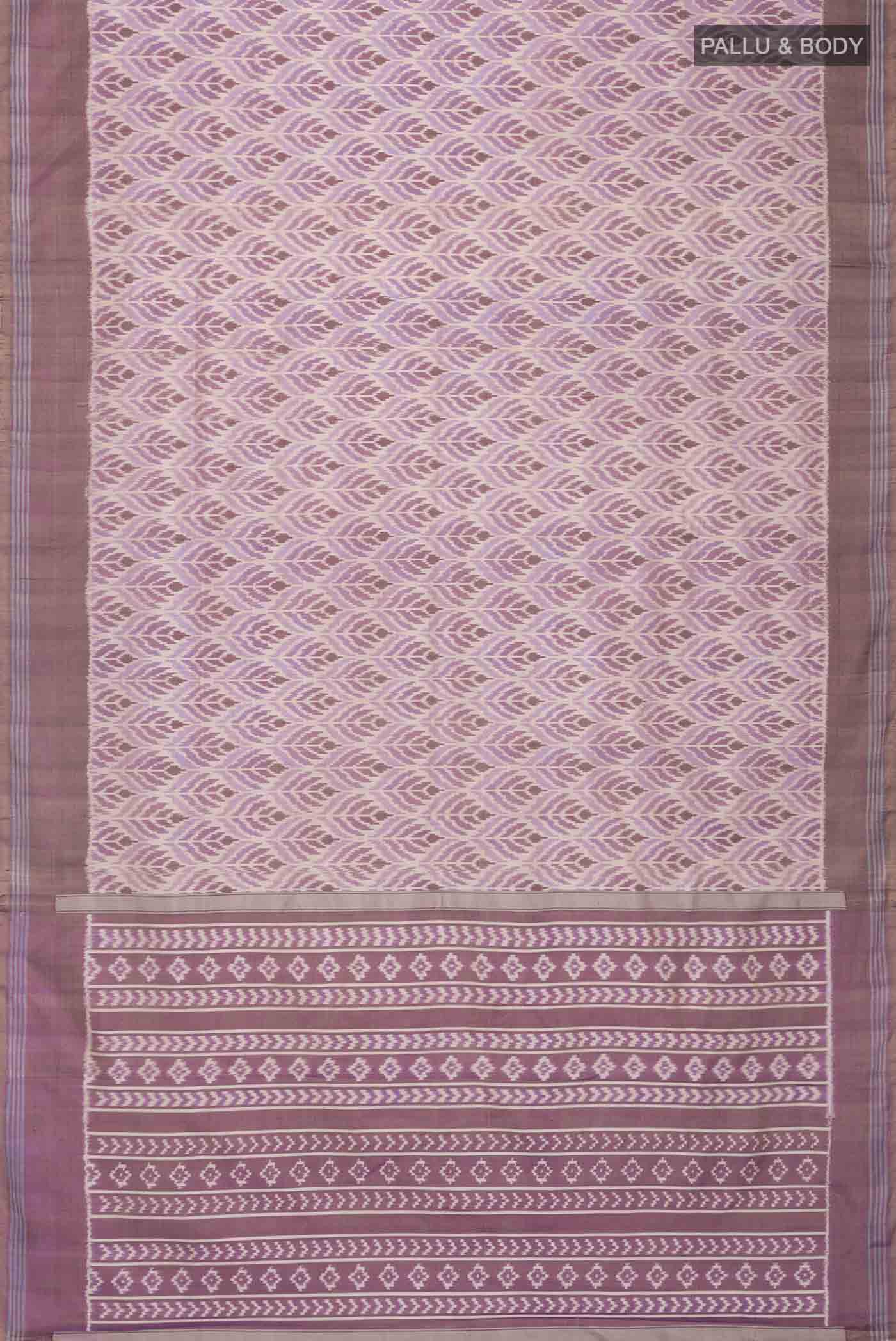 Beige Rajkot Patola Silk Saree - Image 6