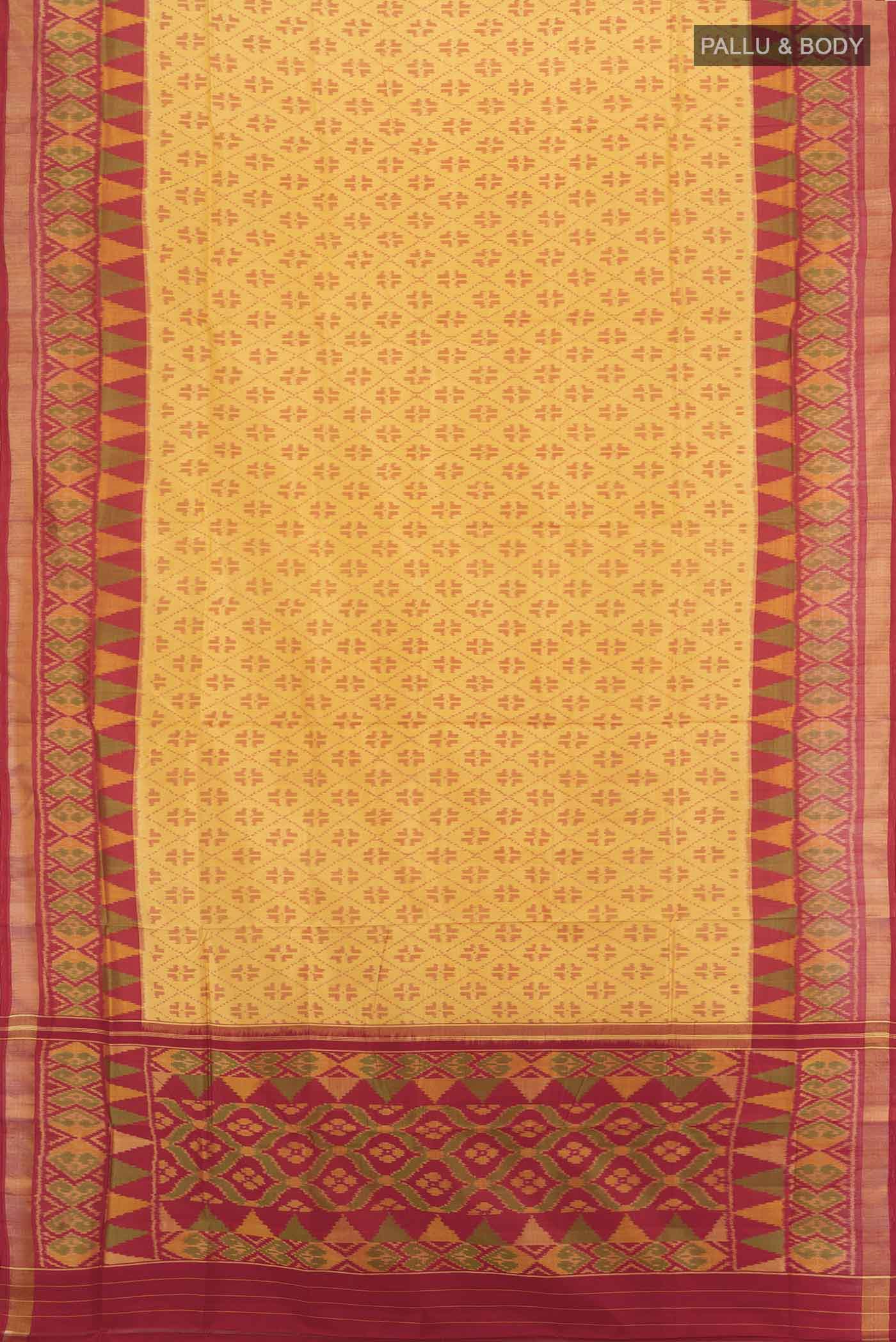 Yellow Rajkot Patola Silk Saree - Image 5
