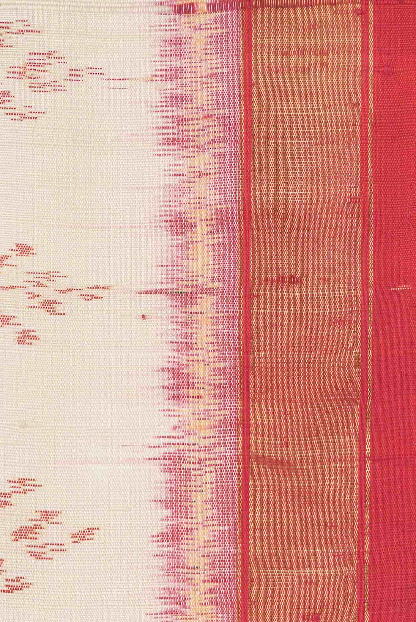 Beige Rajkot Patola Silk Saree - Image 5