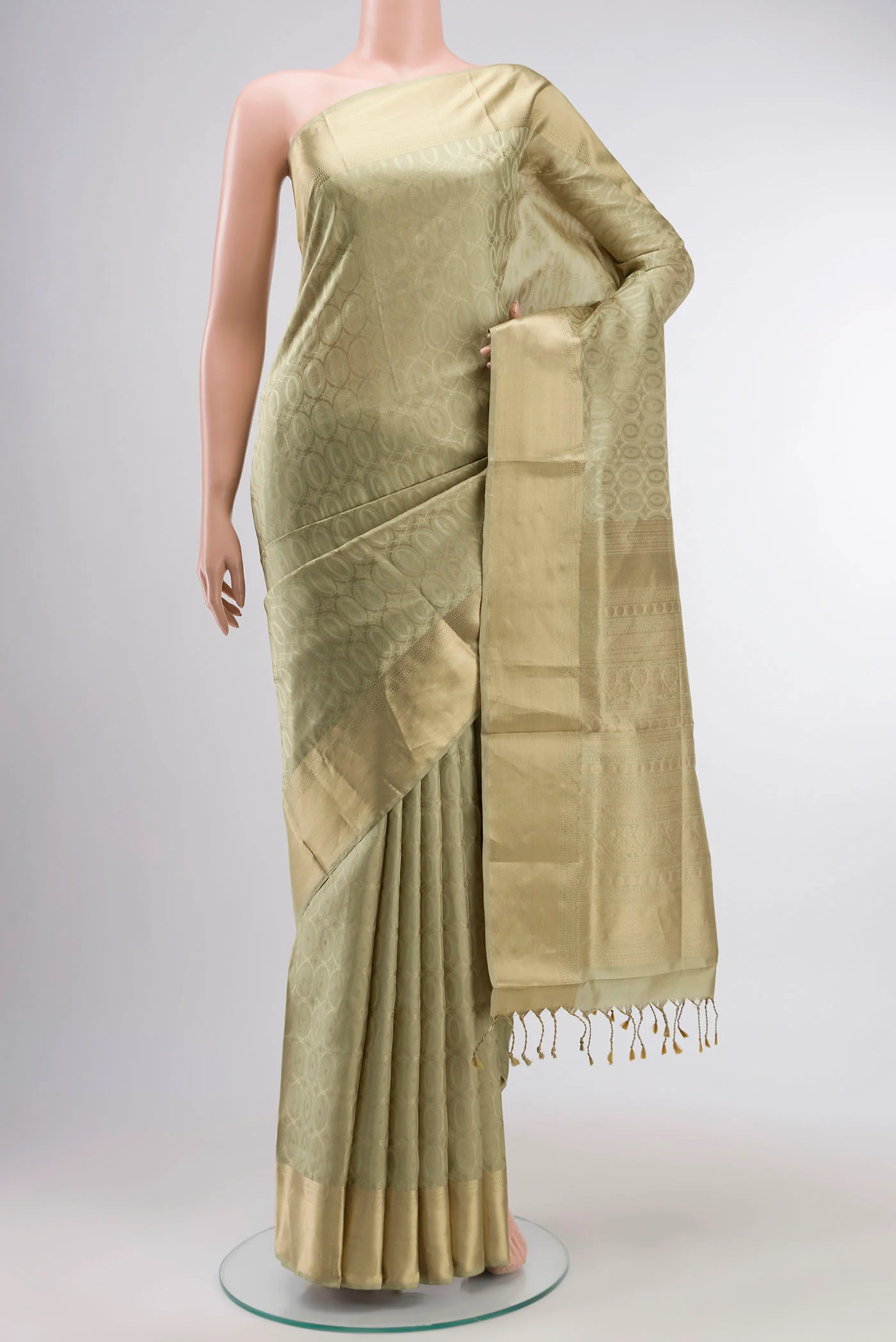 Beige Soft Silk Saree