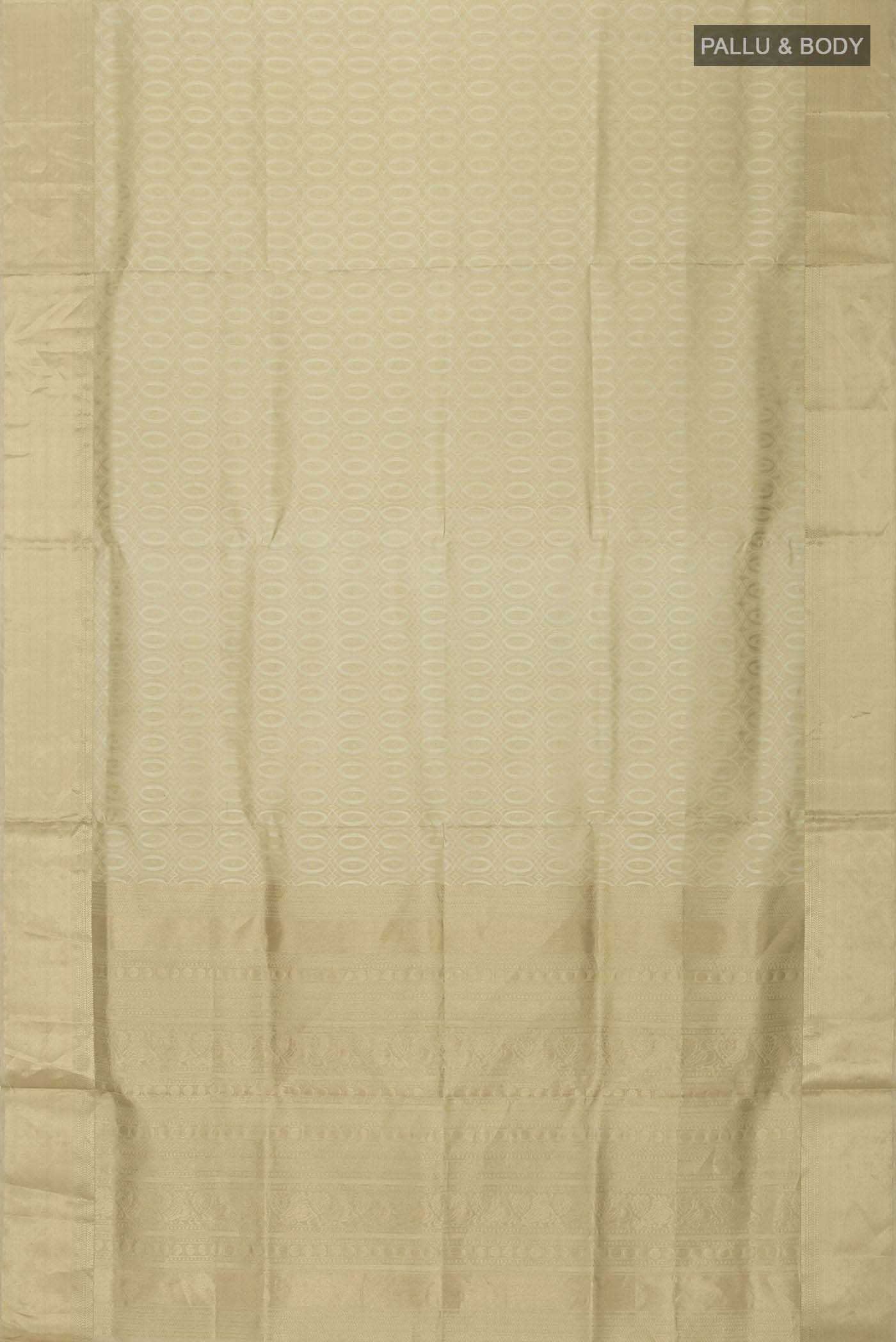 Beige Soft Silk Saree - Image 6
