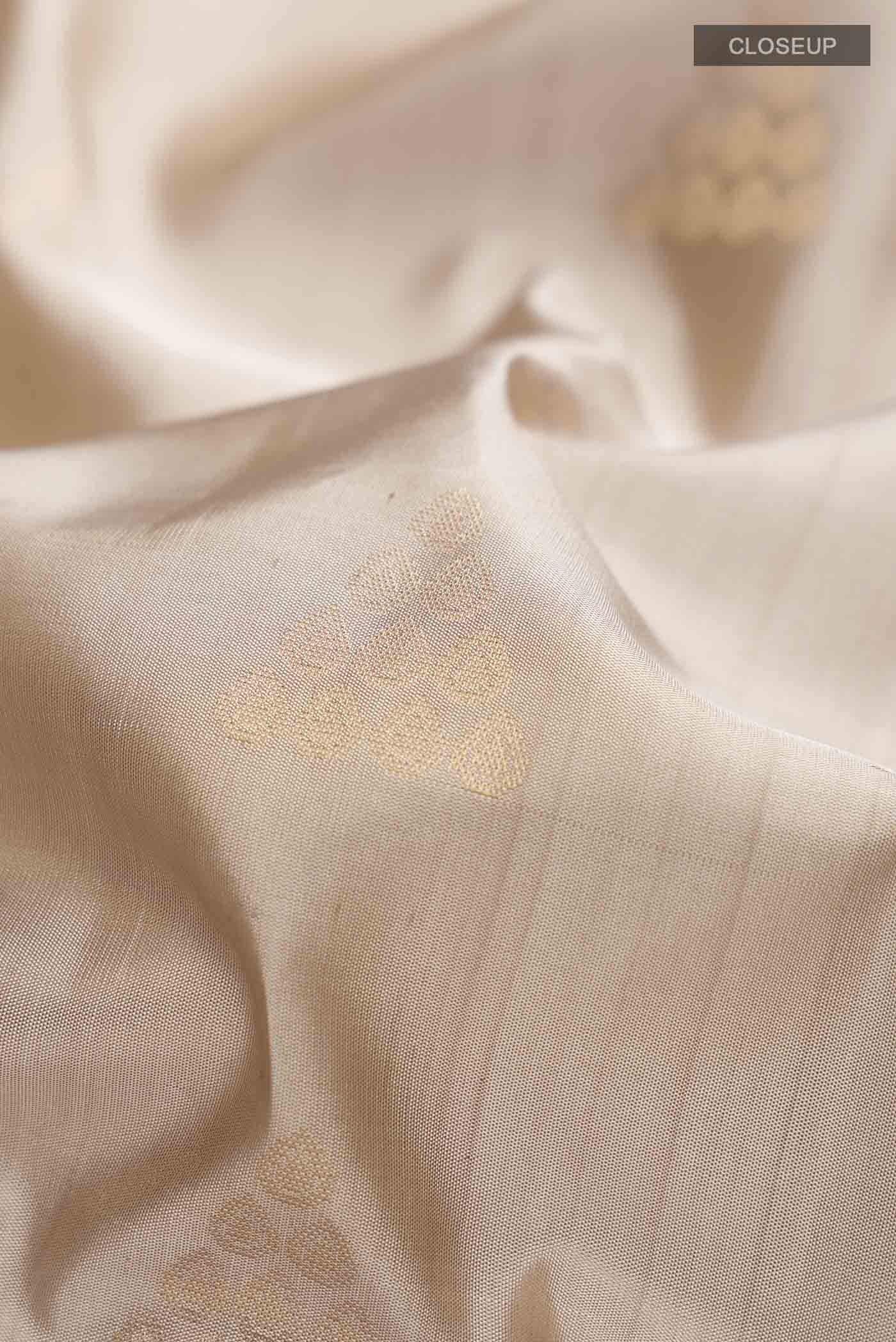 Beige Soft Silk Saree - Image 2
