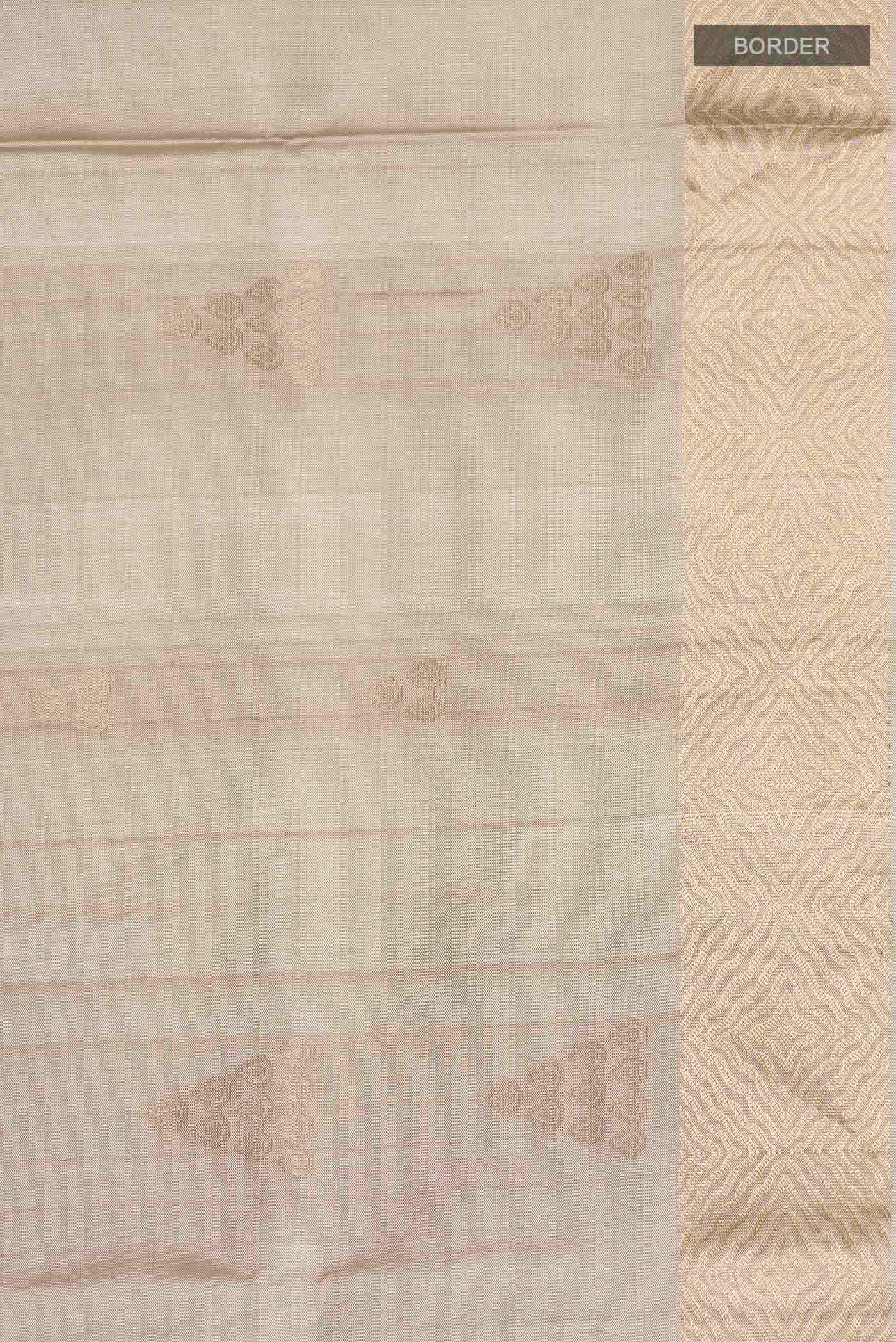 Beige Soft Silk Saree - Image 3