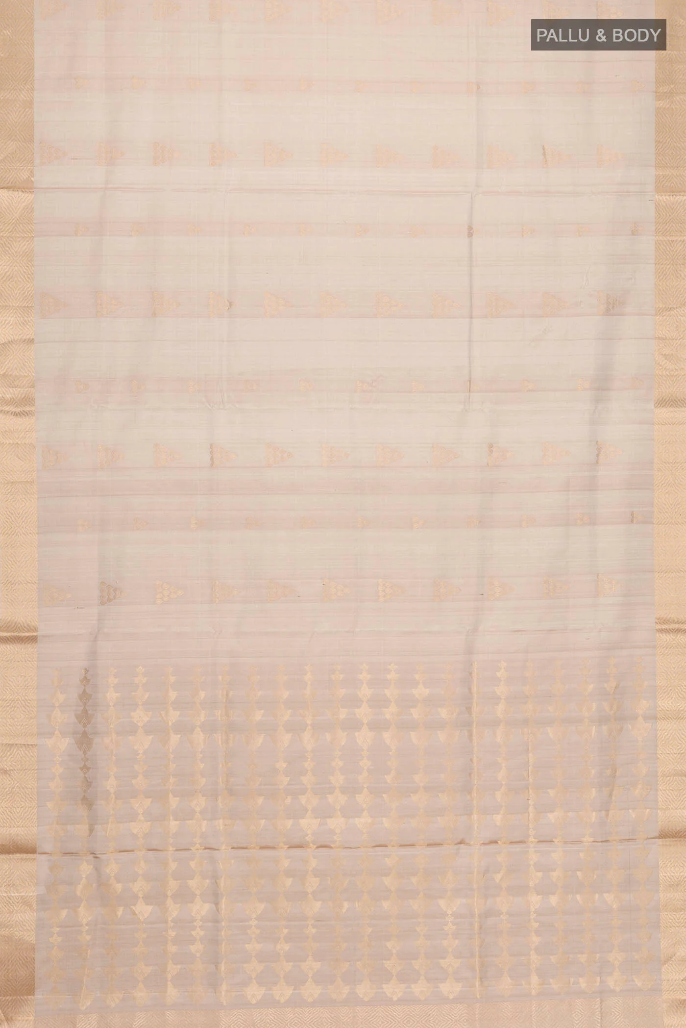 Beige Soft Silk Saree - Image 6