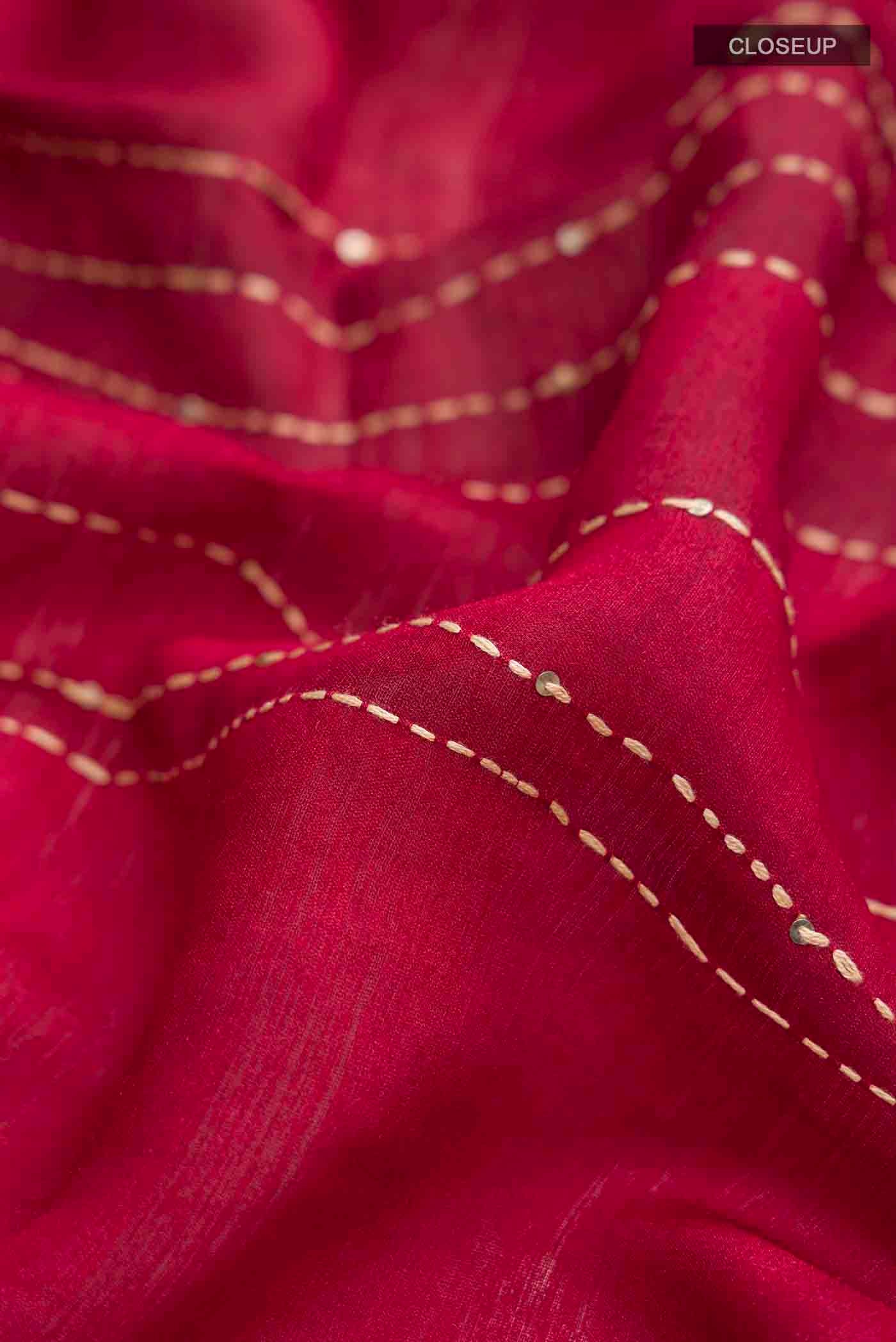 Beige Tussar Silk Saree - Image 2