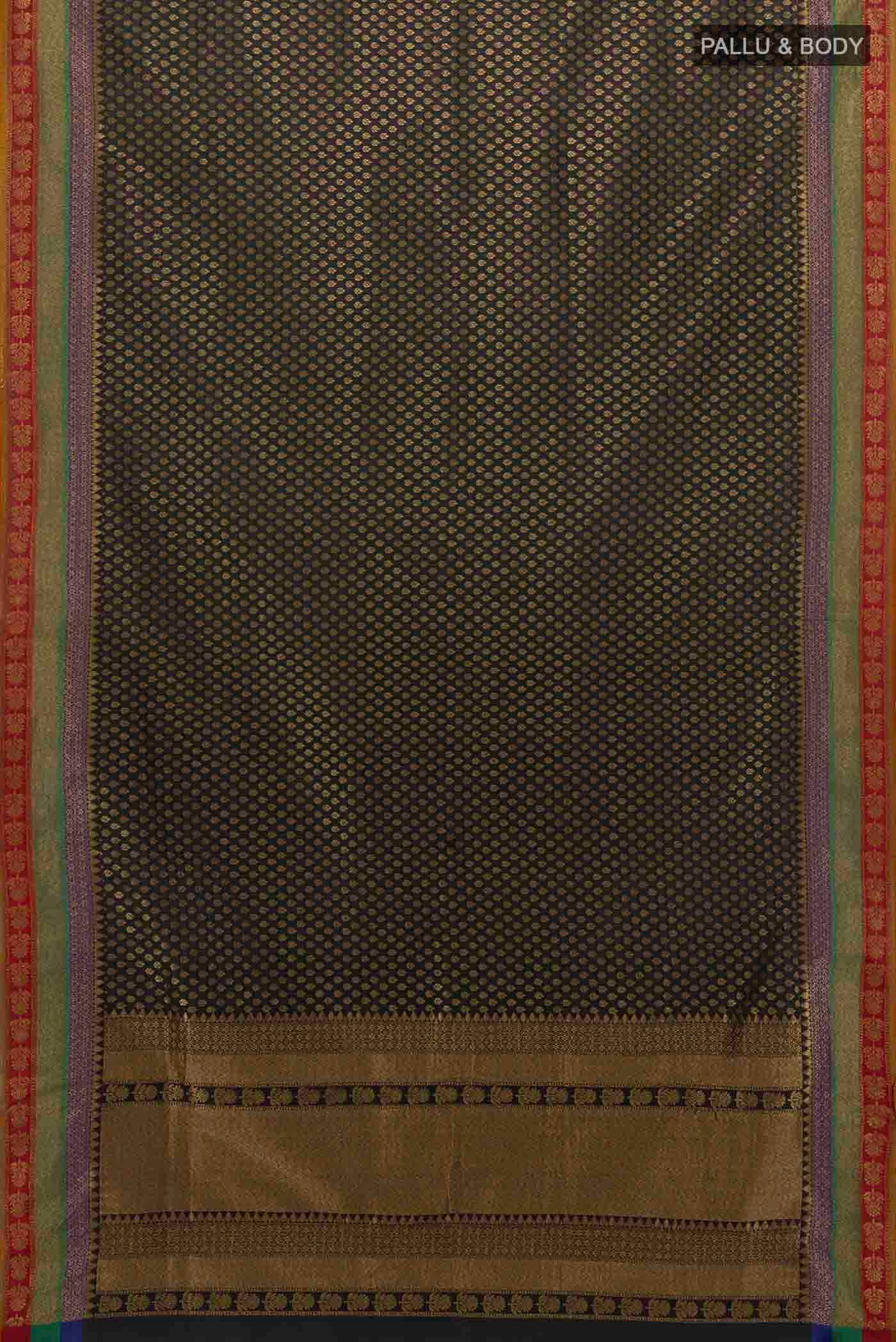 Black Banarasi Georgette Saree - Image 5