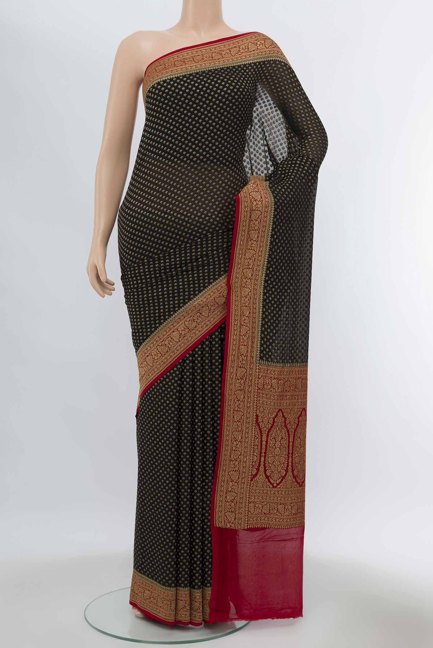 Black Banarasi Georgette Saree