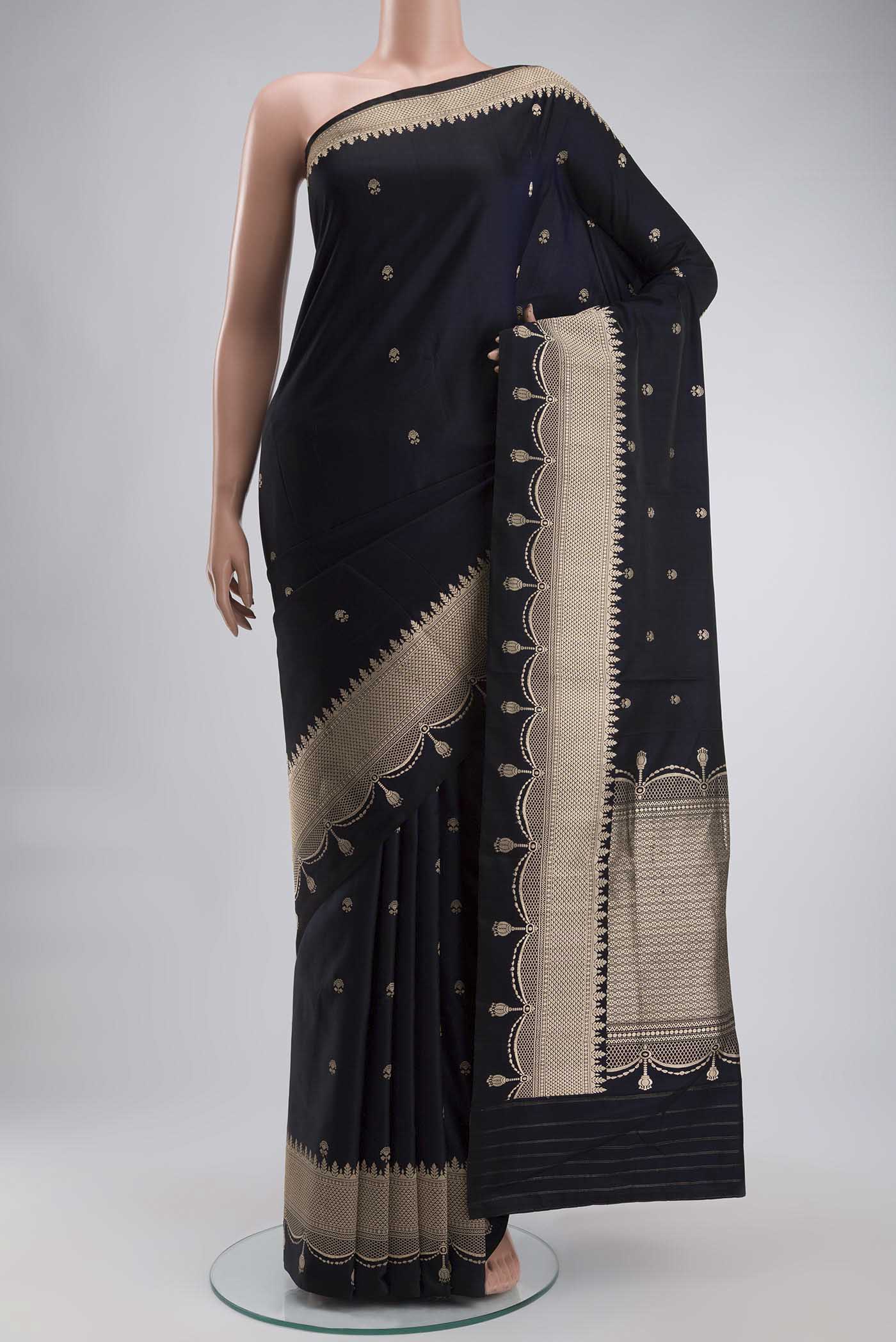 Black Banarasi Silk Saree