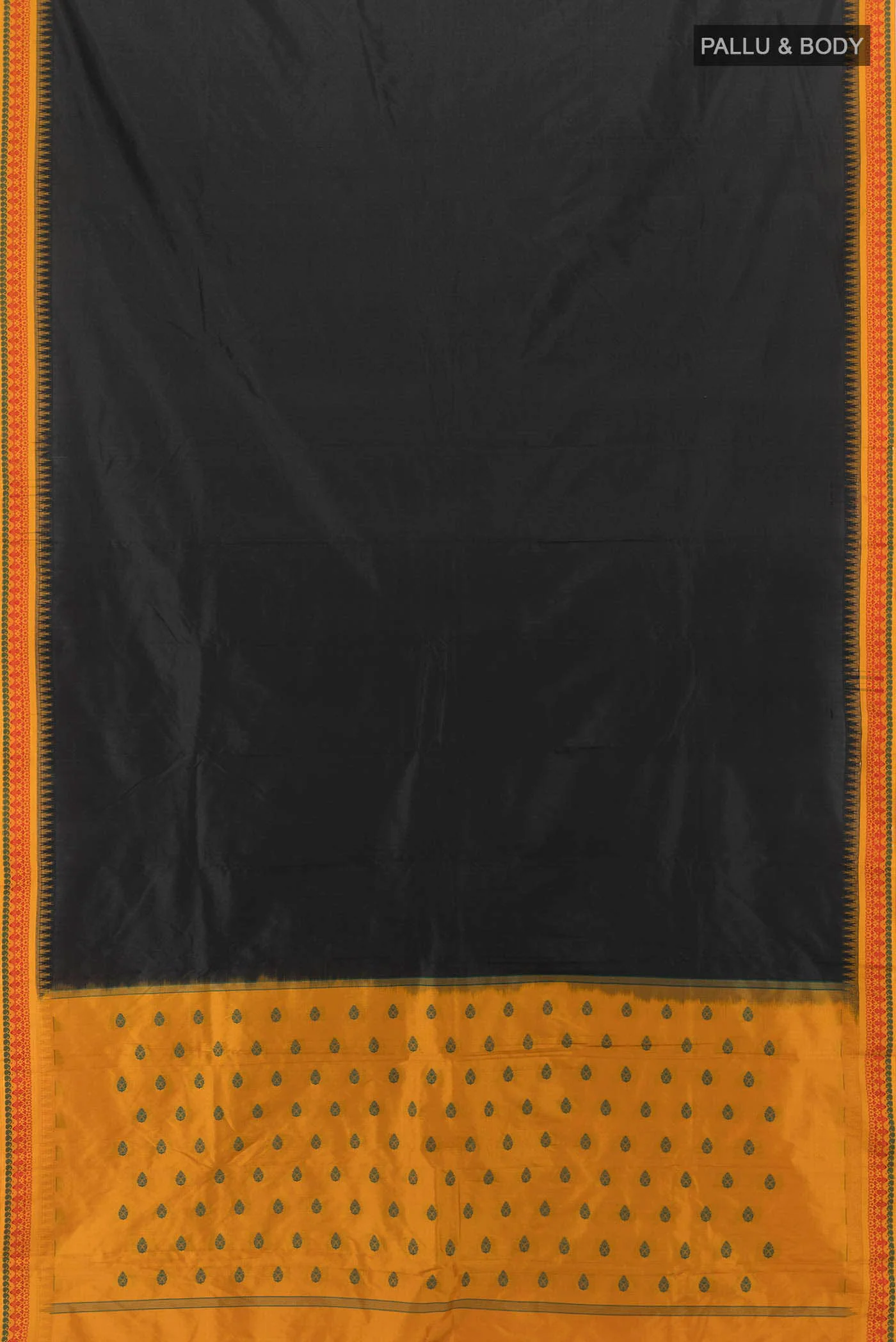 Black Bangalore Silk Saree - Image 5