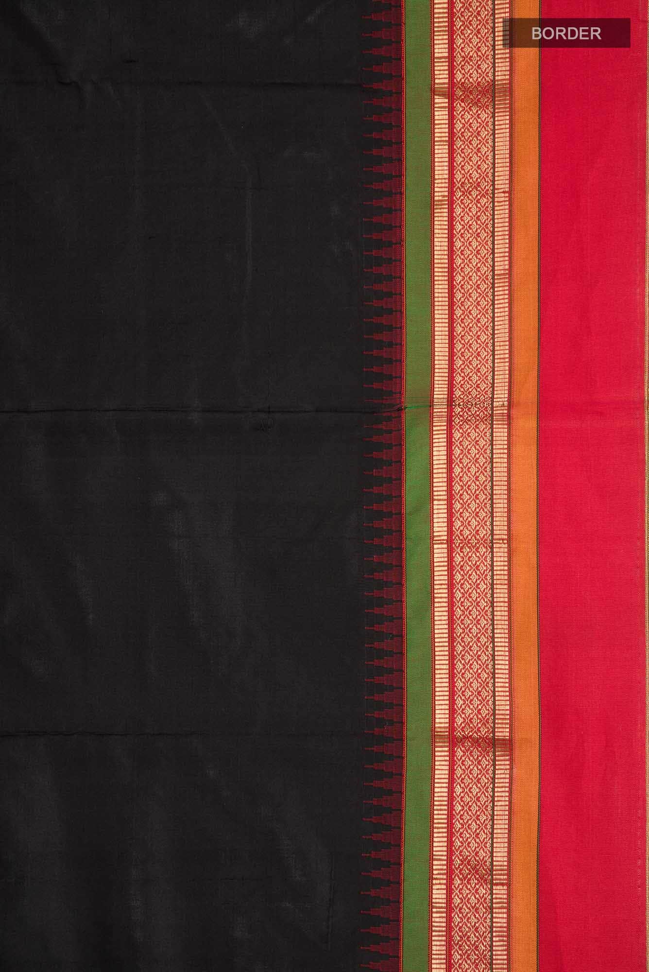 Black Bangalore Silk Saree - Image 4