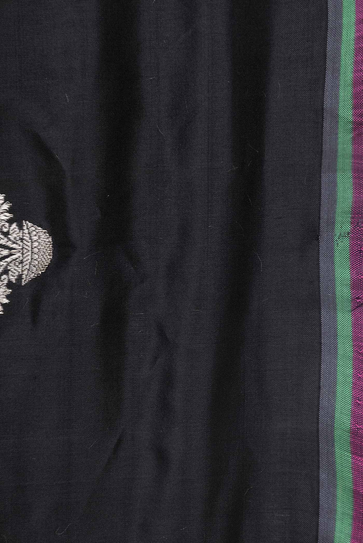 Black Dual Tone Banarasi Saree - Image 3