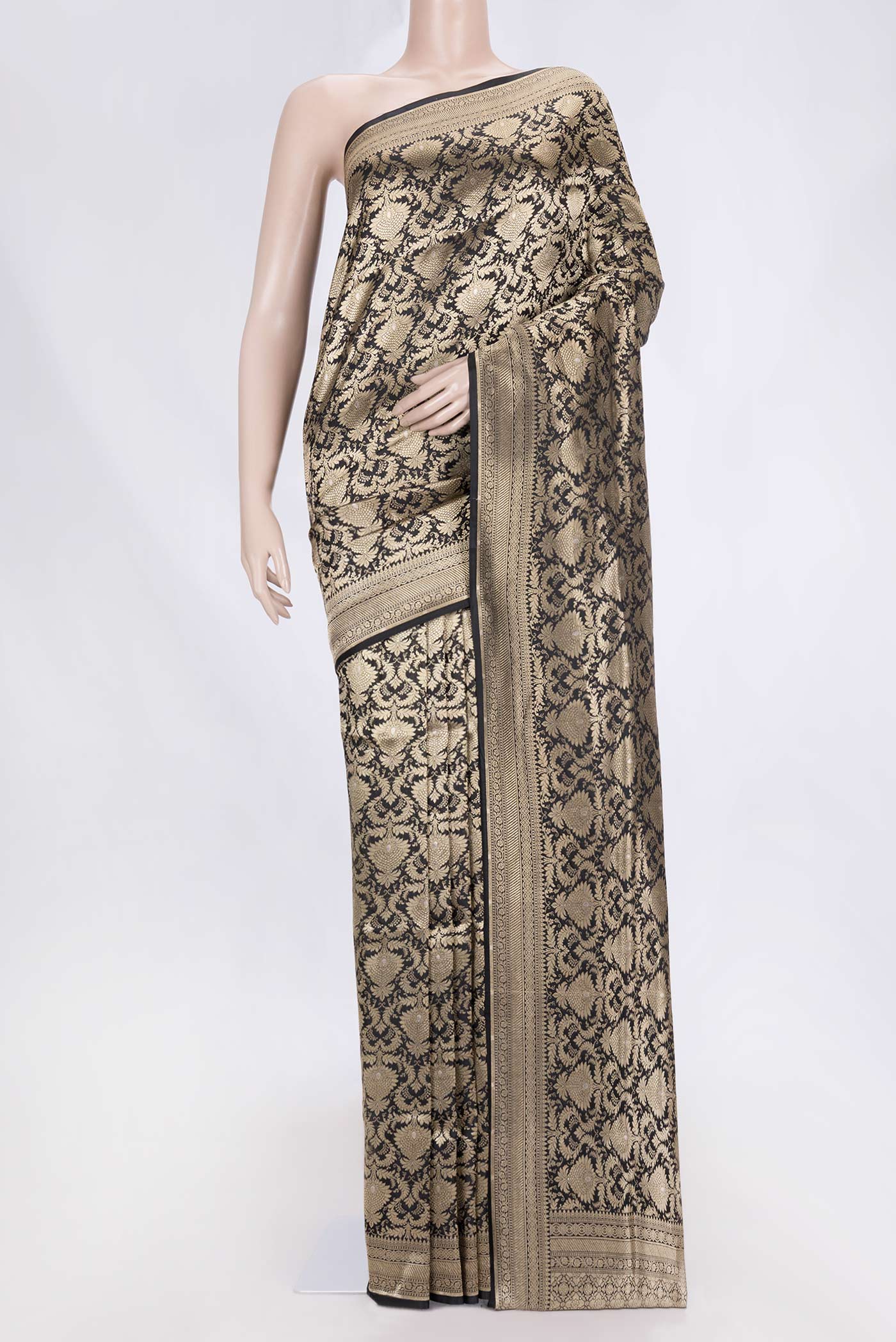 Black Dual Tone Banarasi Silk Saree