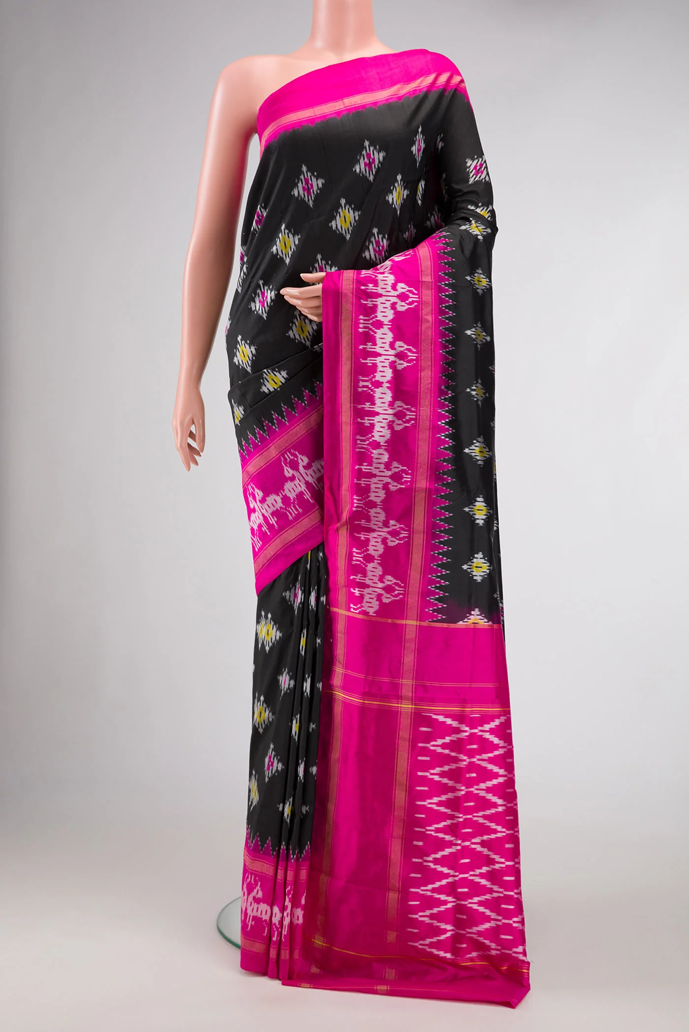 Black Pochampally Silk Saree