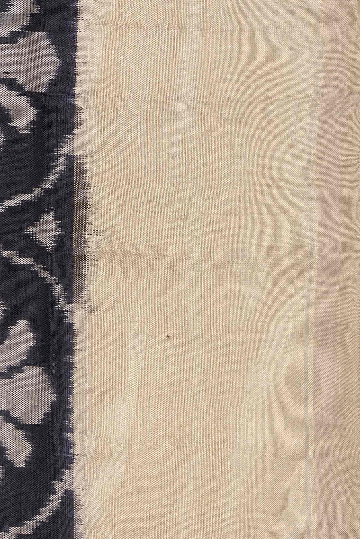 Black Dual Tone Double Ikat Saree - Image 5