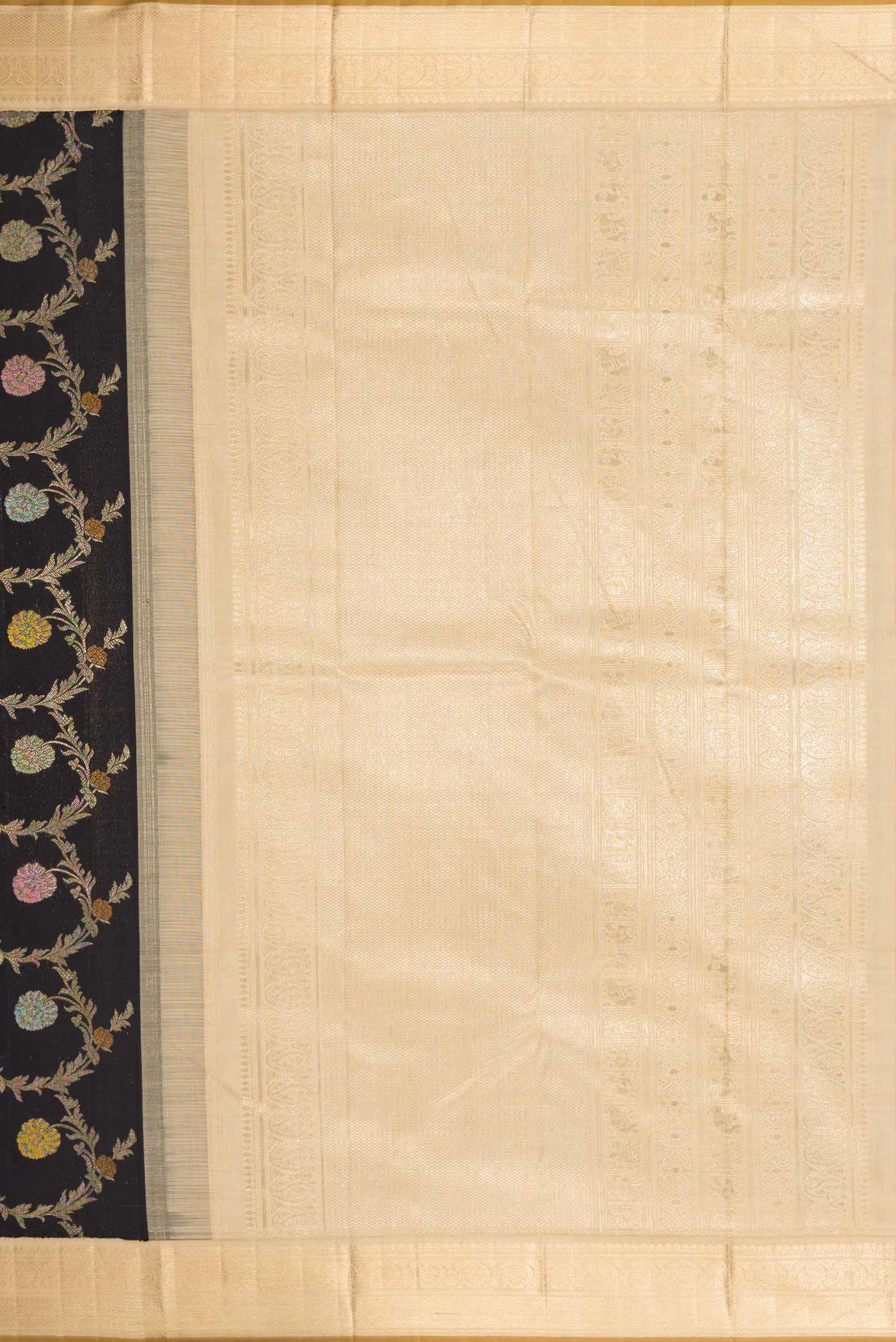 Black Dual Tone Kanjivaram Silk Saree - Image 7