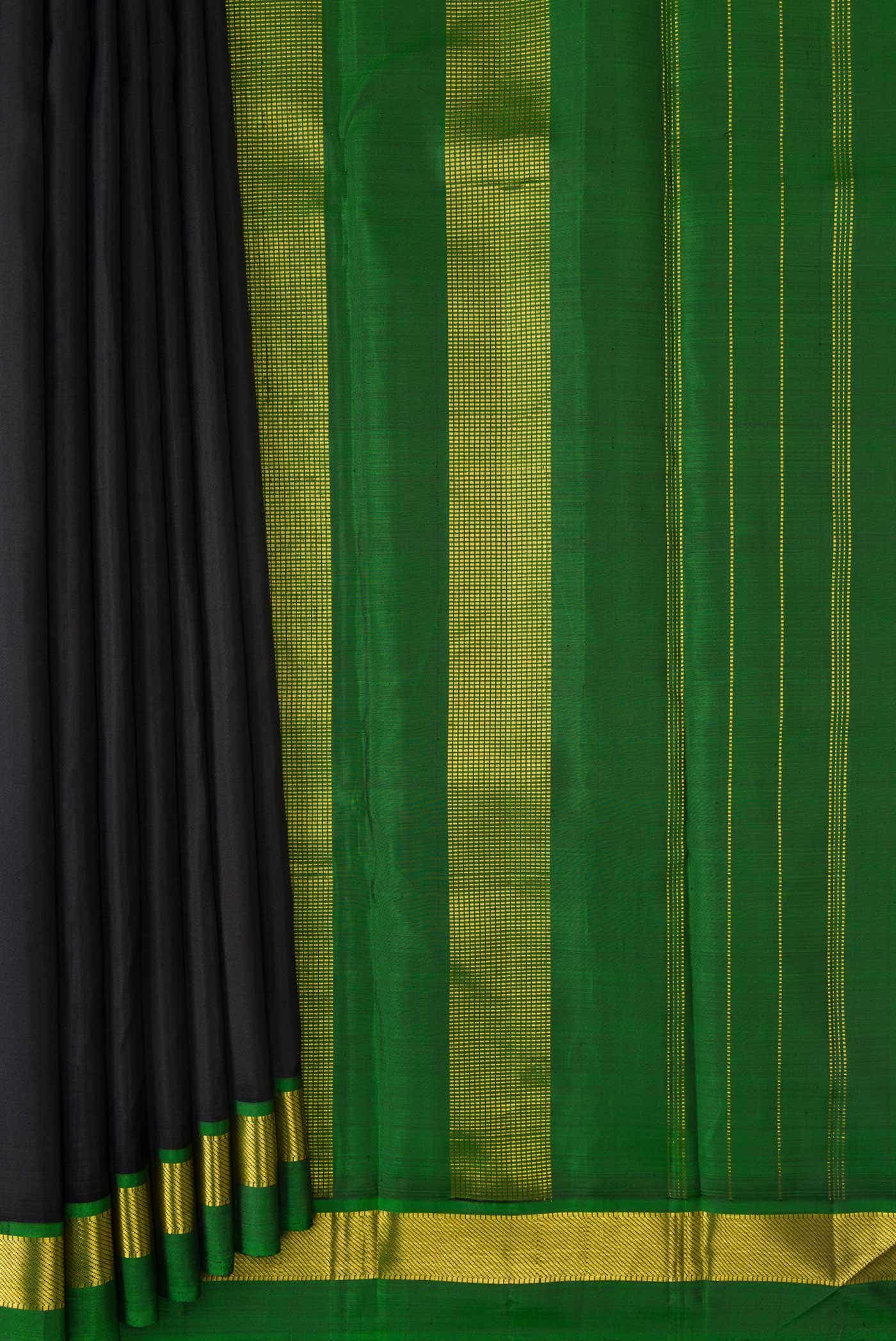 Black Kanjivaram Silk Saree - Image 2
